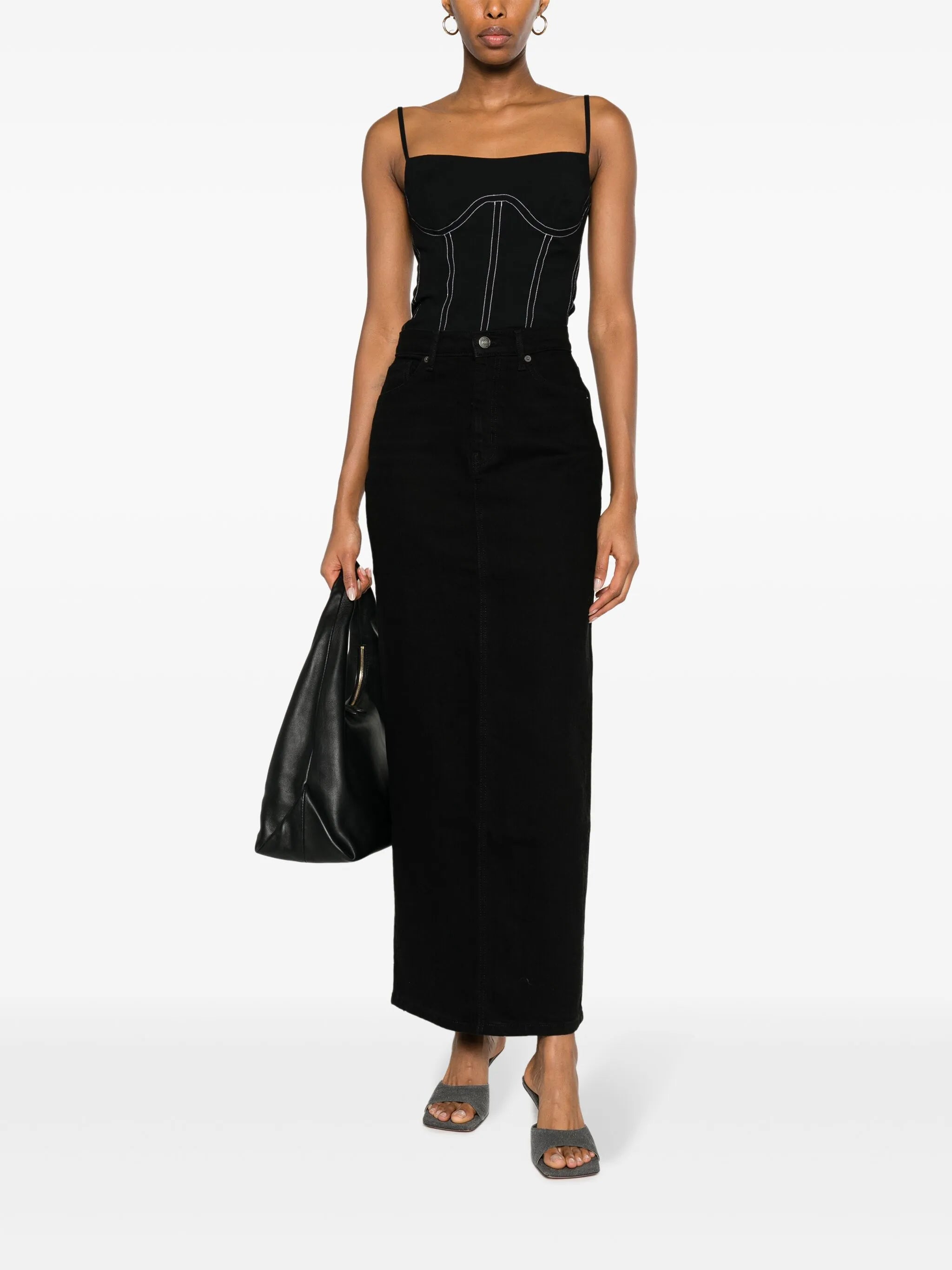 Daria denim maxi skirt
