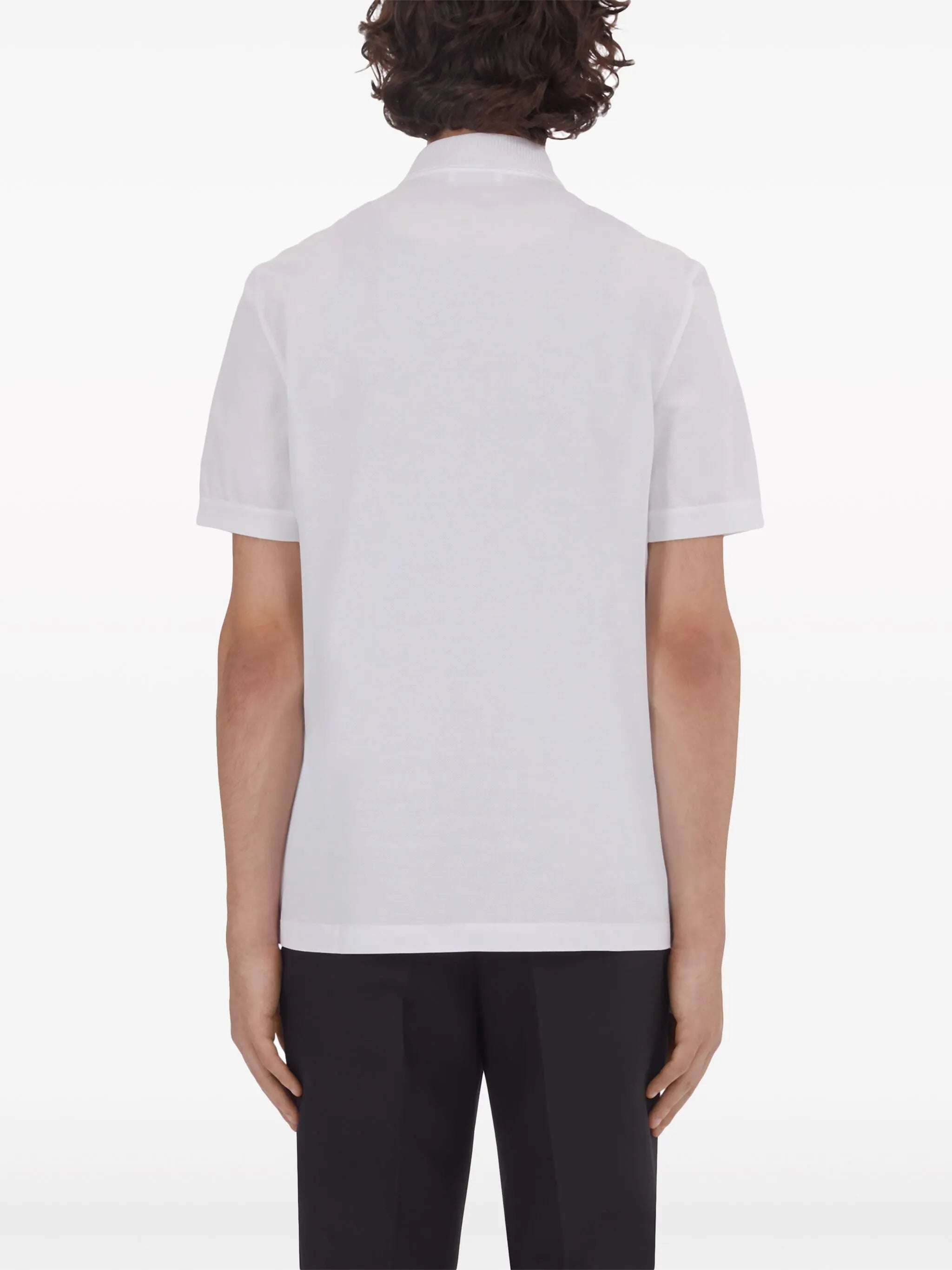 half-zip cotton polo shirt