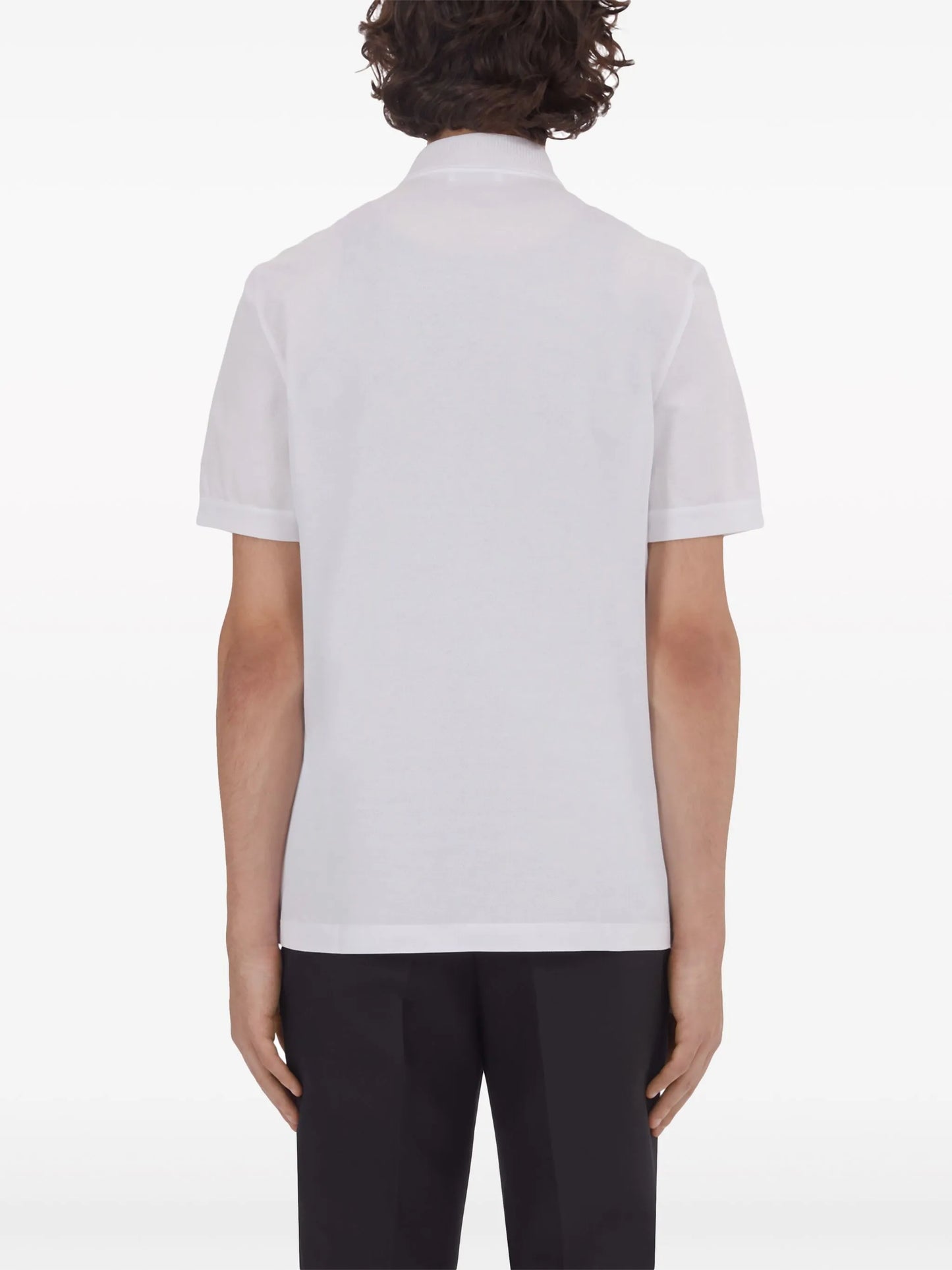half-zip cotton polo shirt