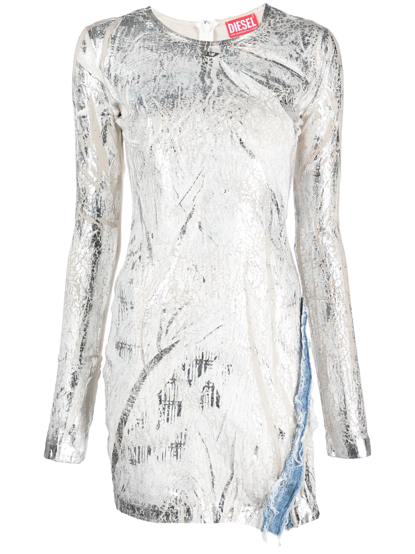 D-Hopply marble-washed minidress