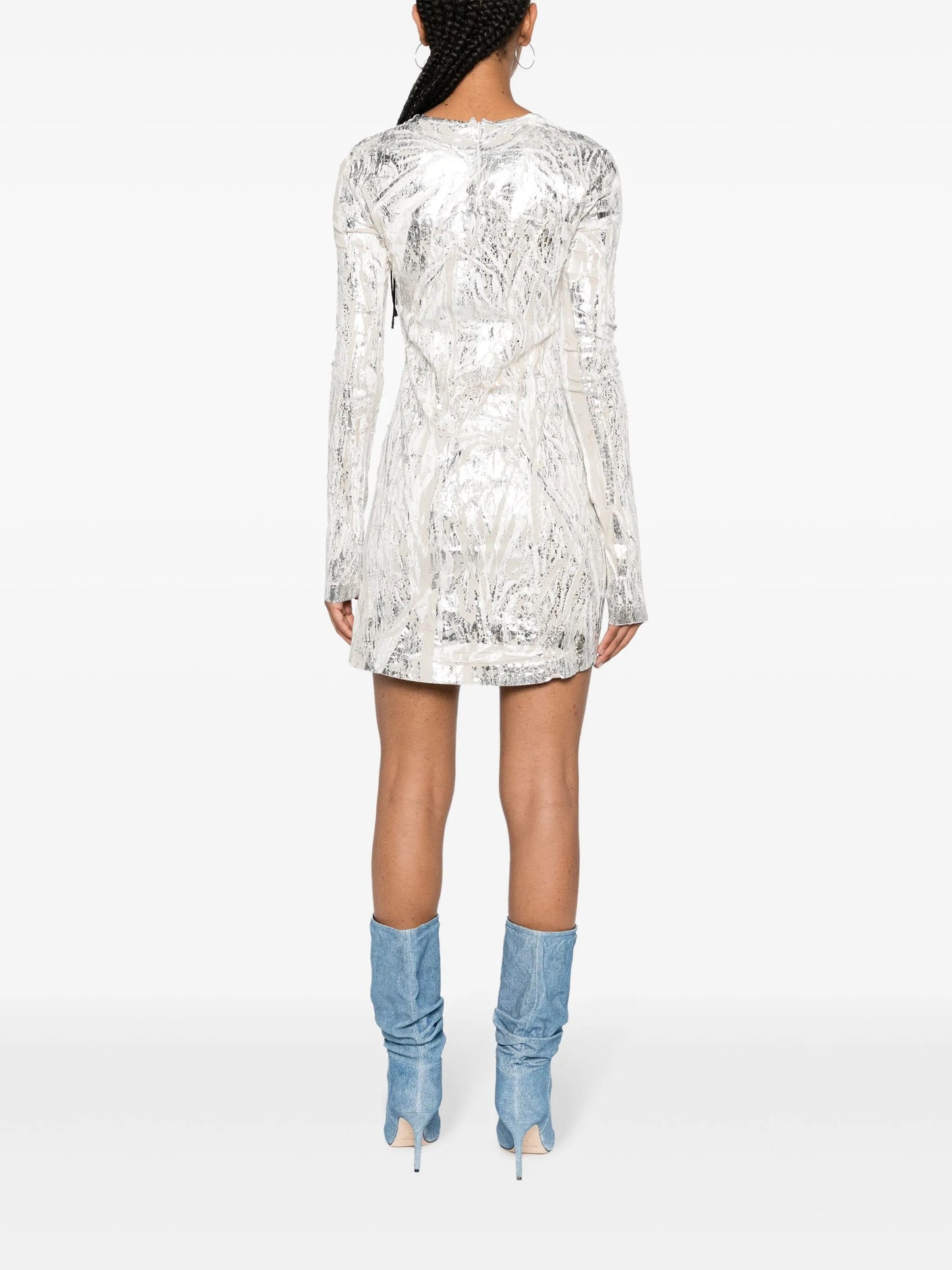 D-Hopply marble-washed minidress