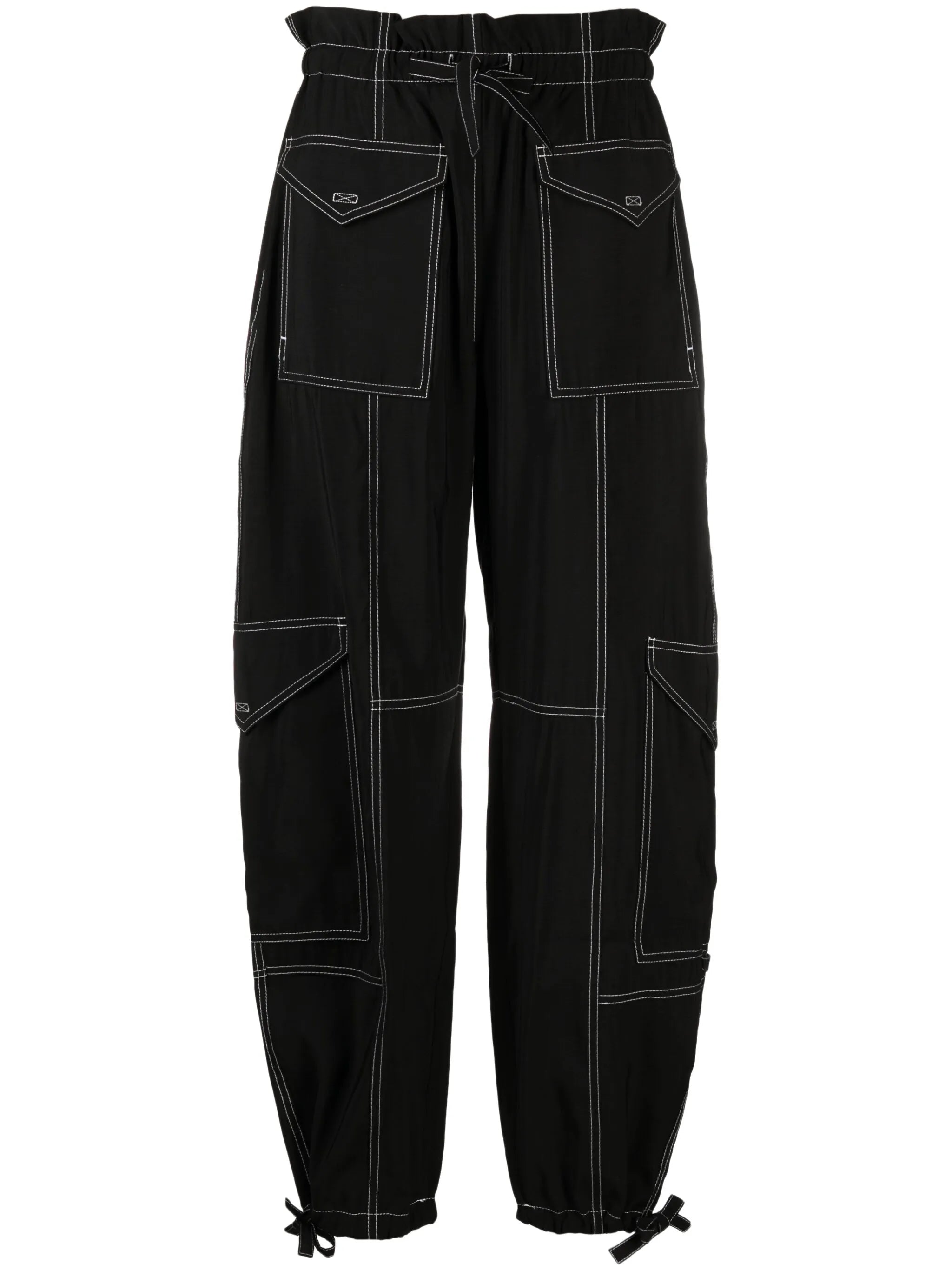paperbag-waist cargo trousers