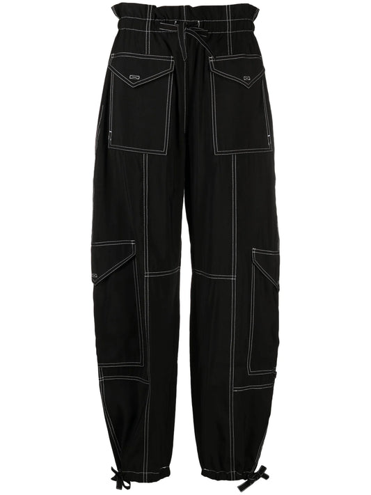 paperbag-waist cargo trousers