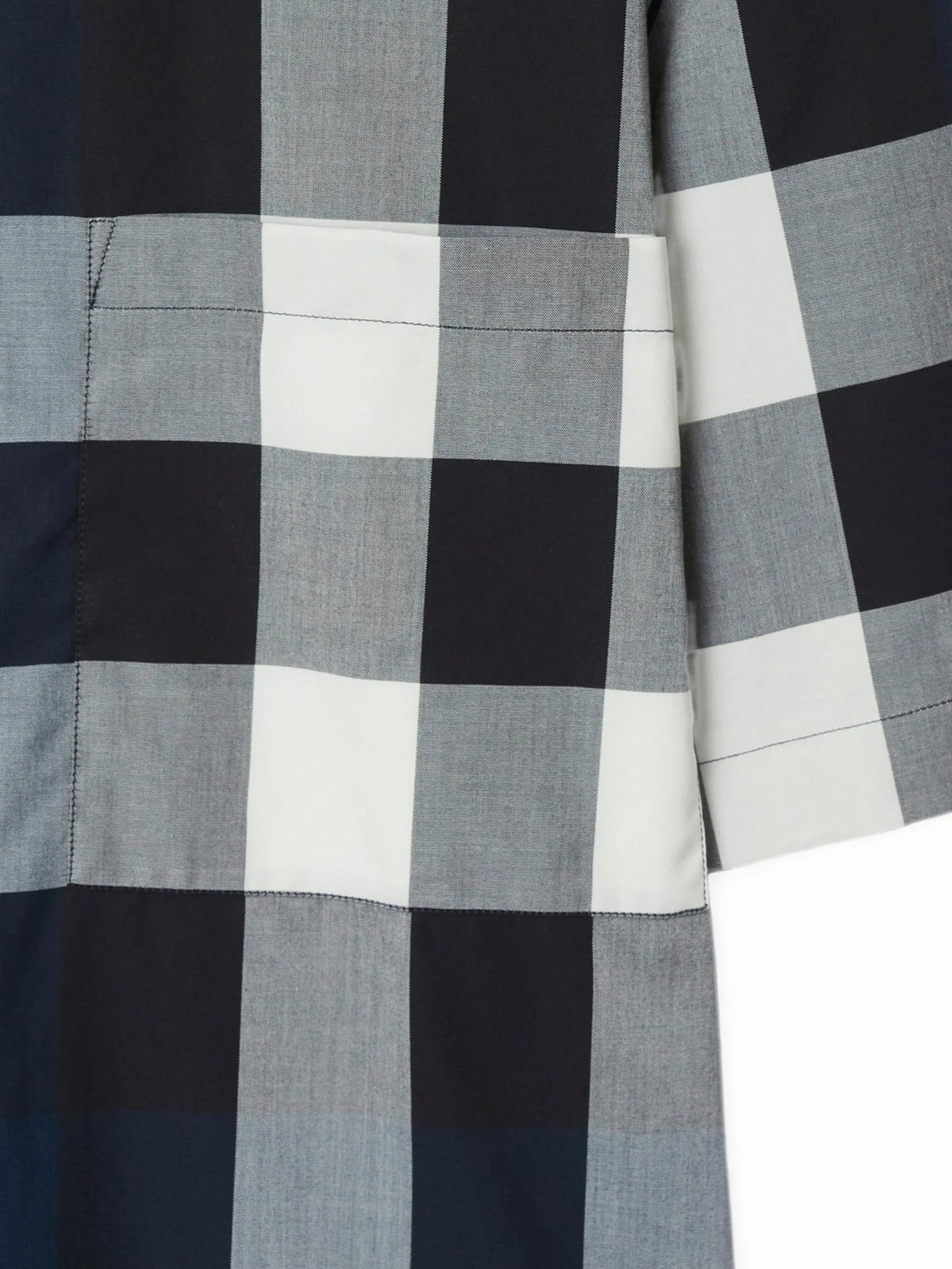 check-pattern cotton shirt