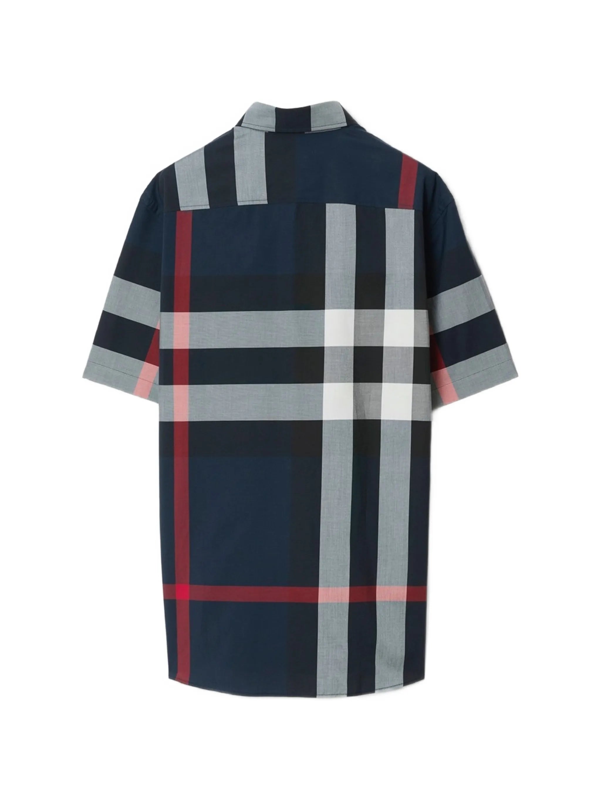 check-pattern cotton shirt
