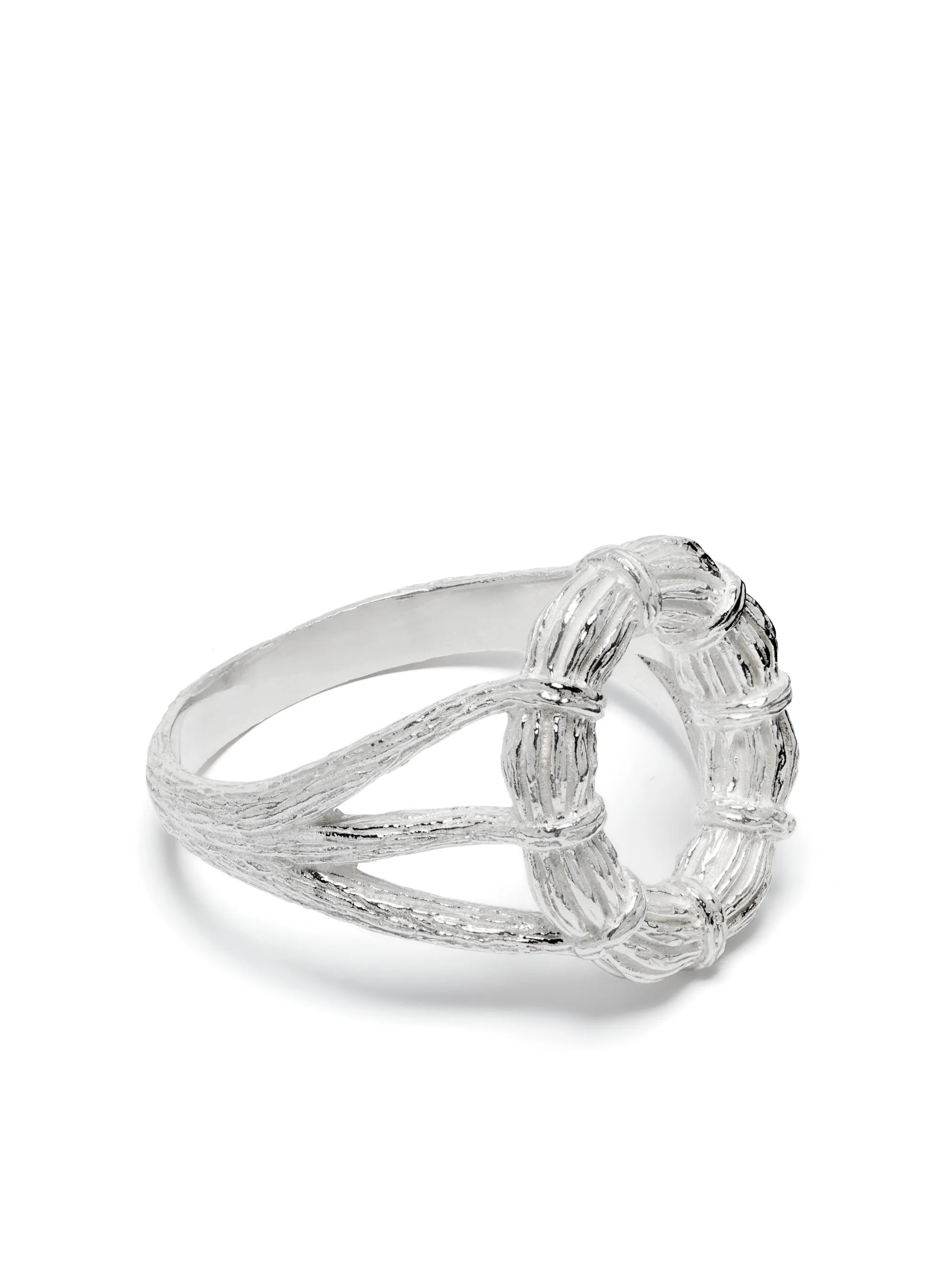 mini British Willow sterling silver ring
