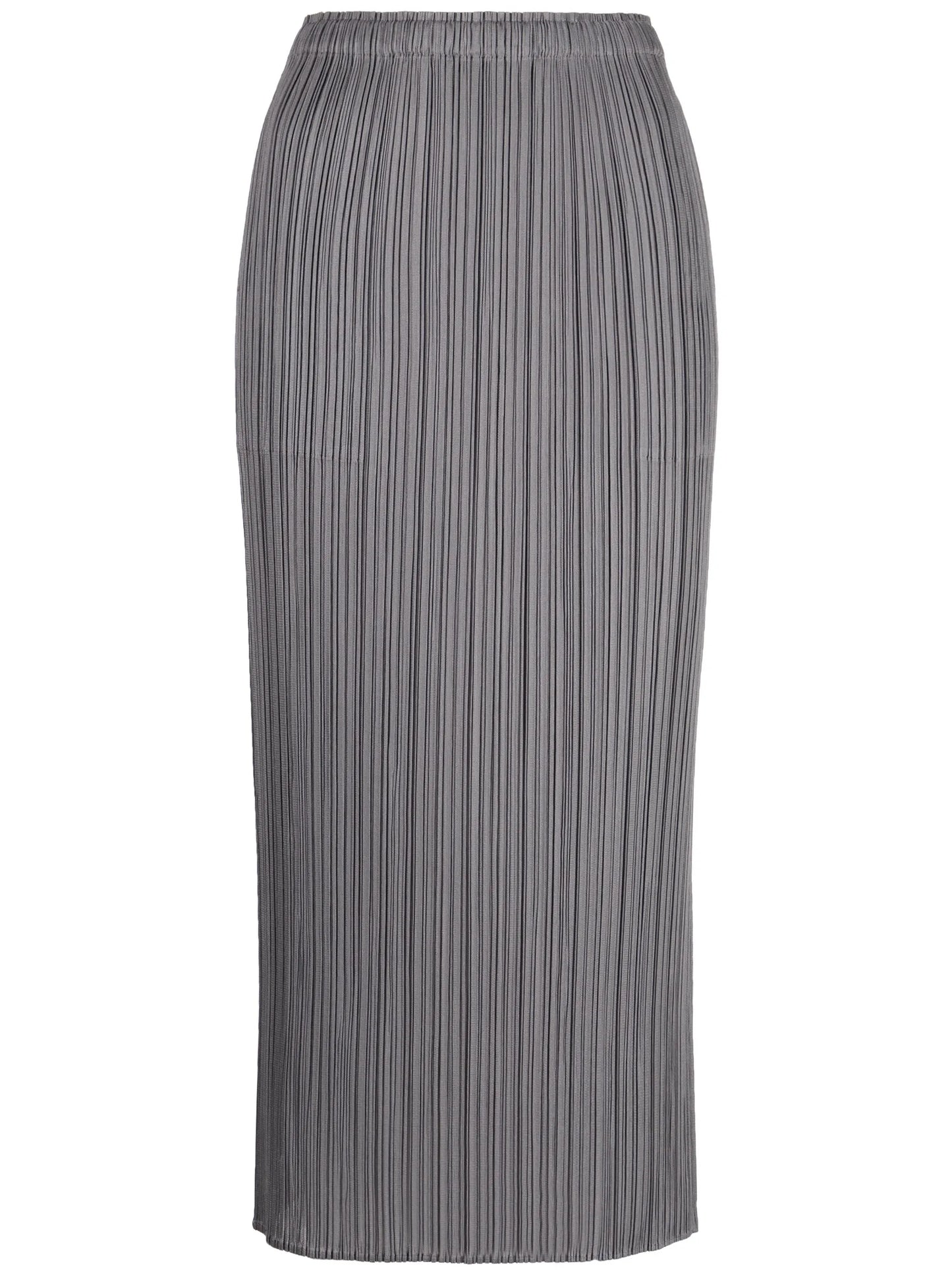plissé high-waist midi skirt