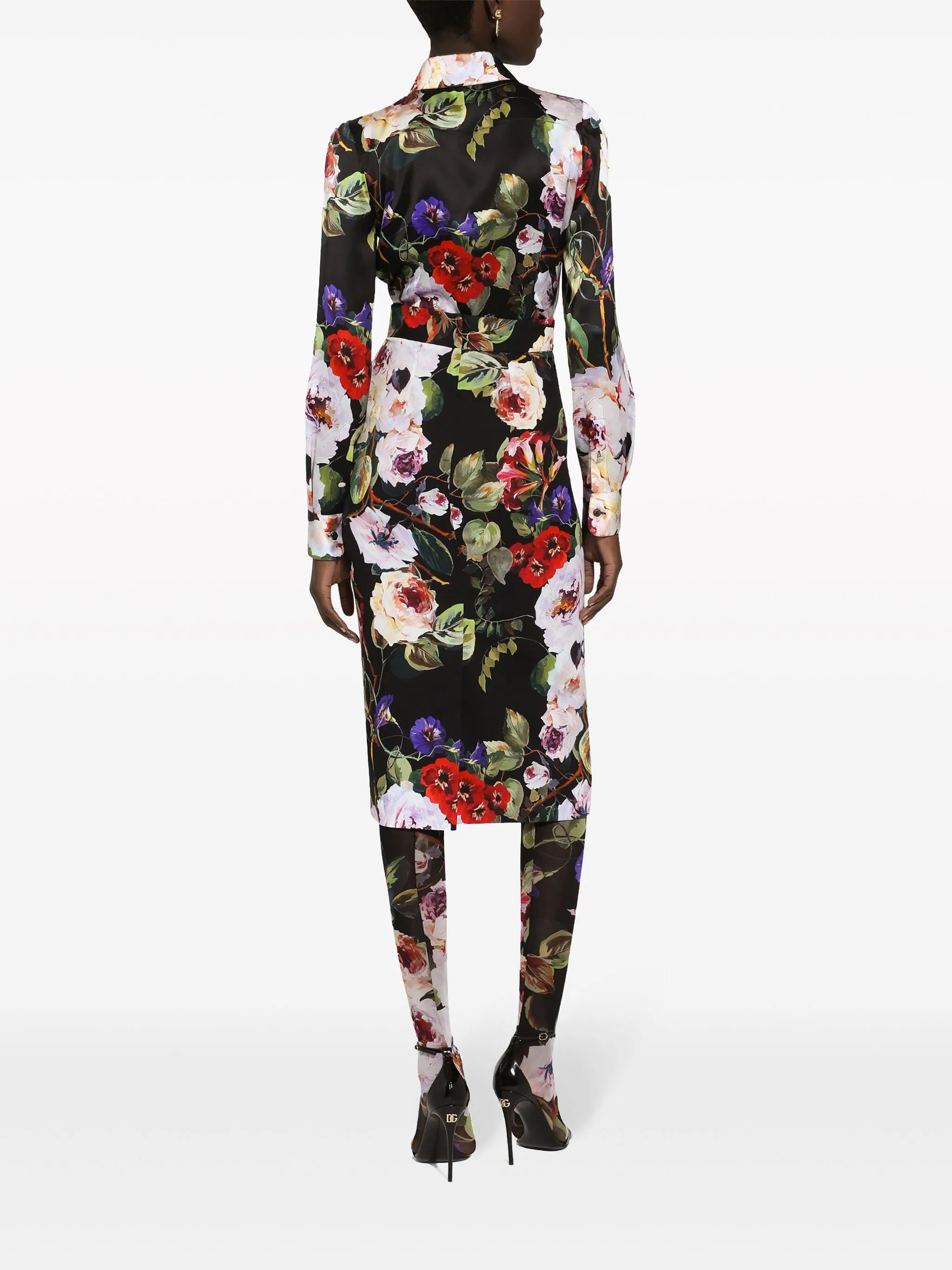 floral-print long-sleeve shirt