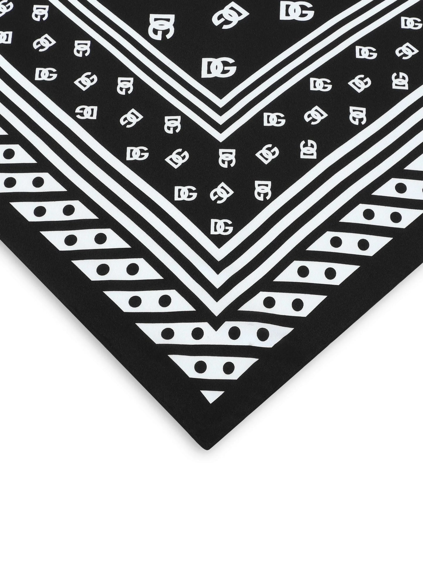 DG logo-print silk scarf