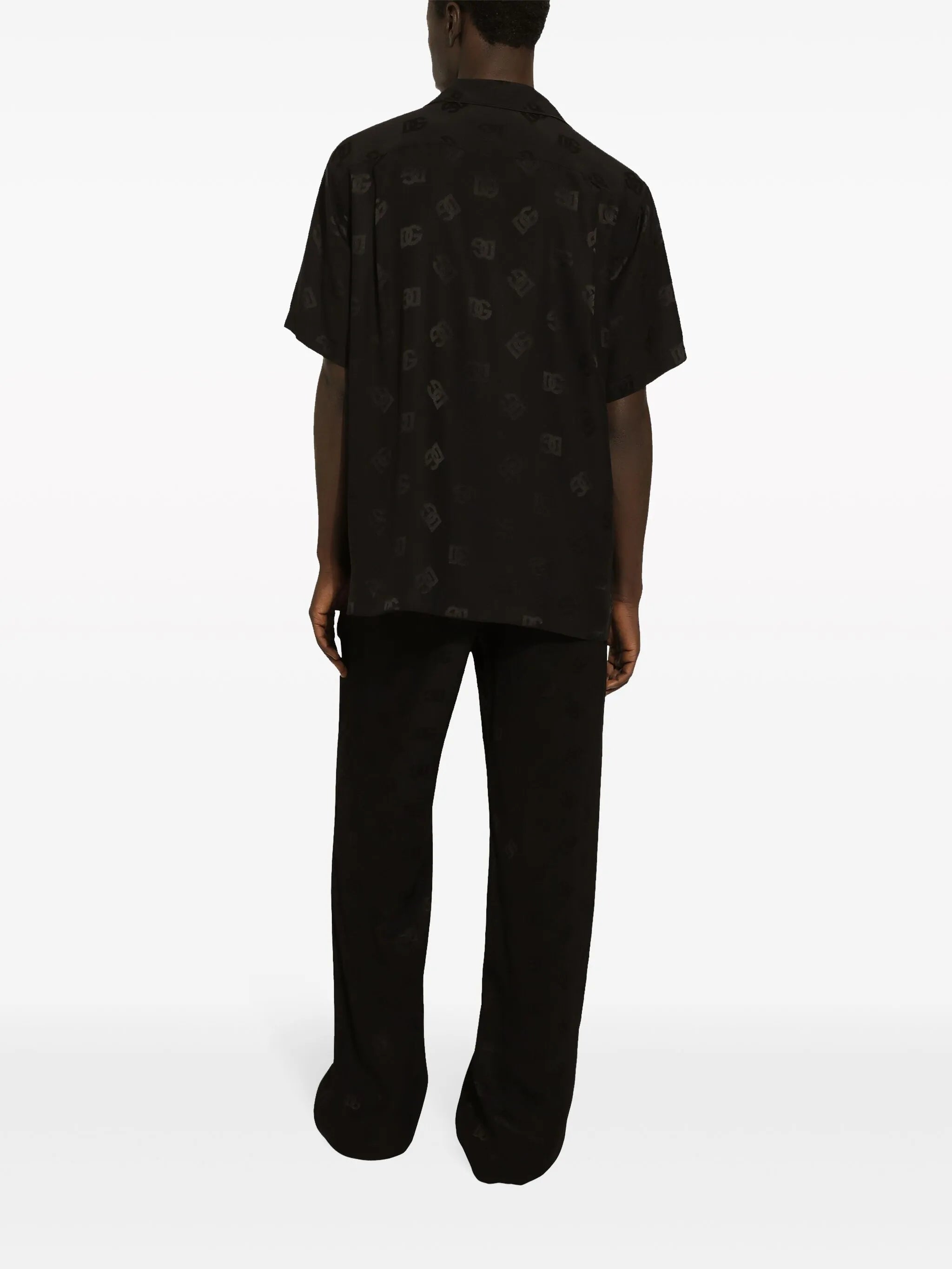DG monogram-jacquard silk shirt