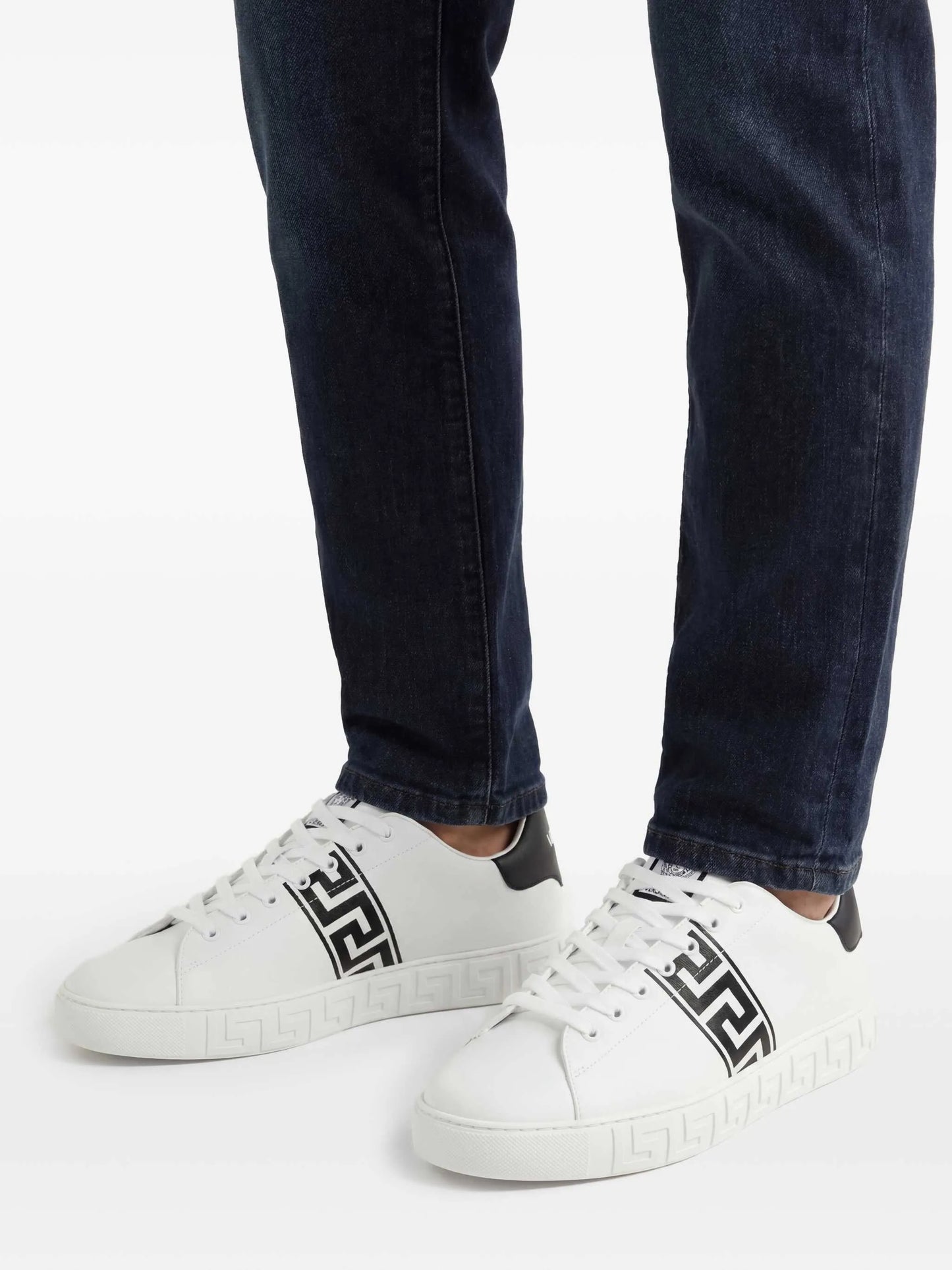 Greca-embroidered sneakers