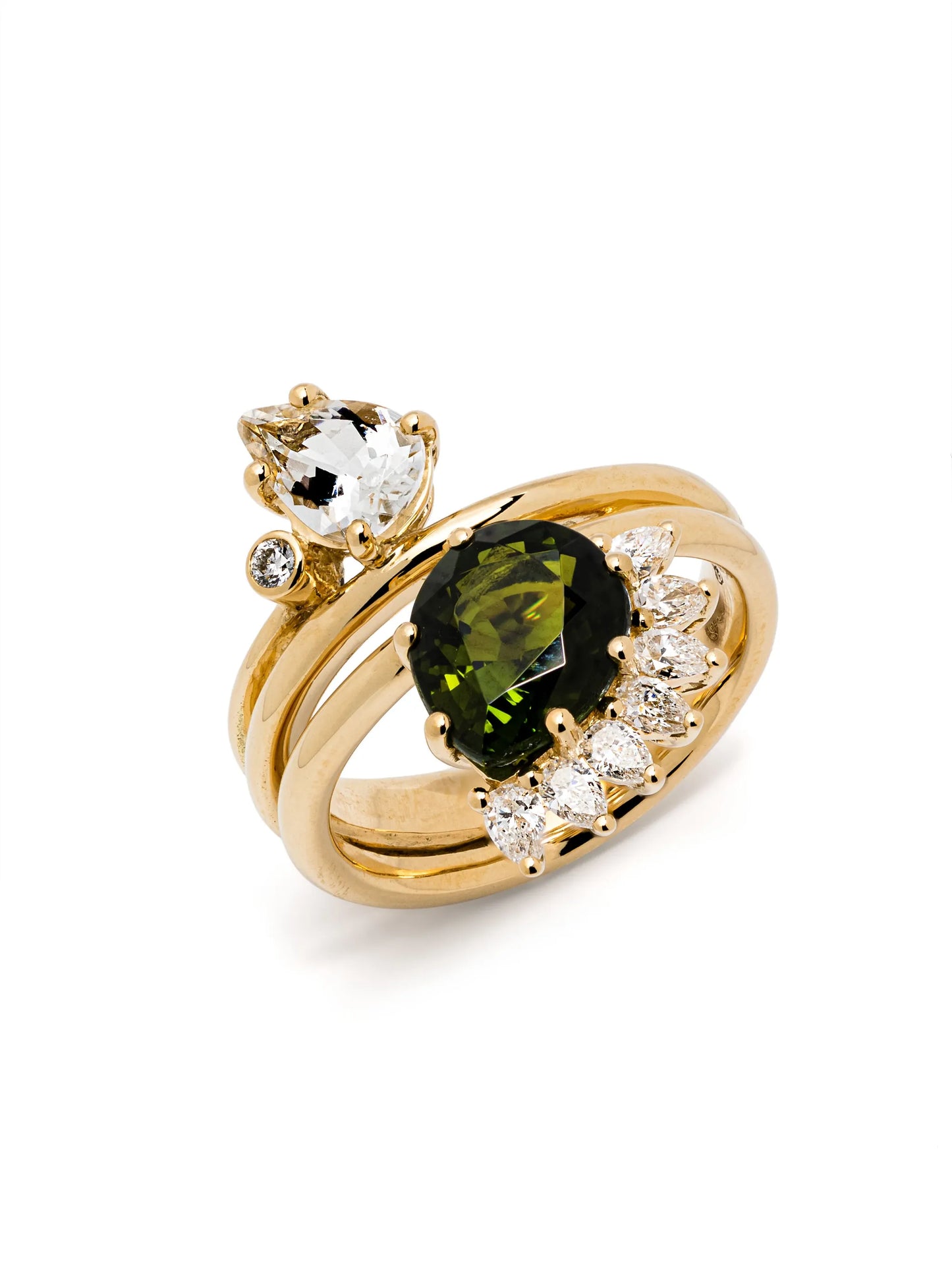 18kt yellow gold Sun Nº4 ring