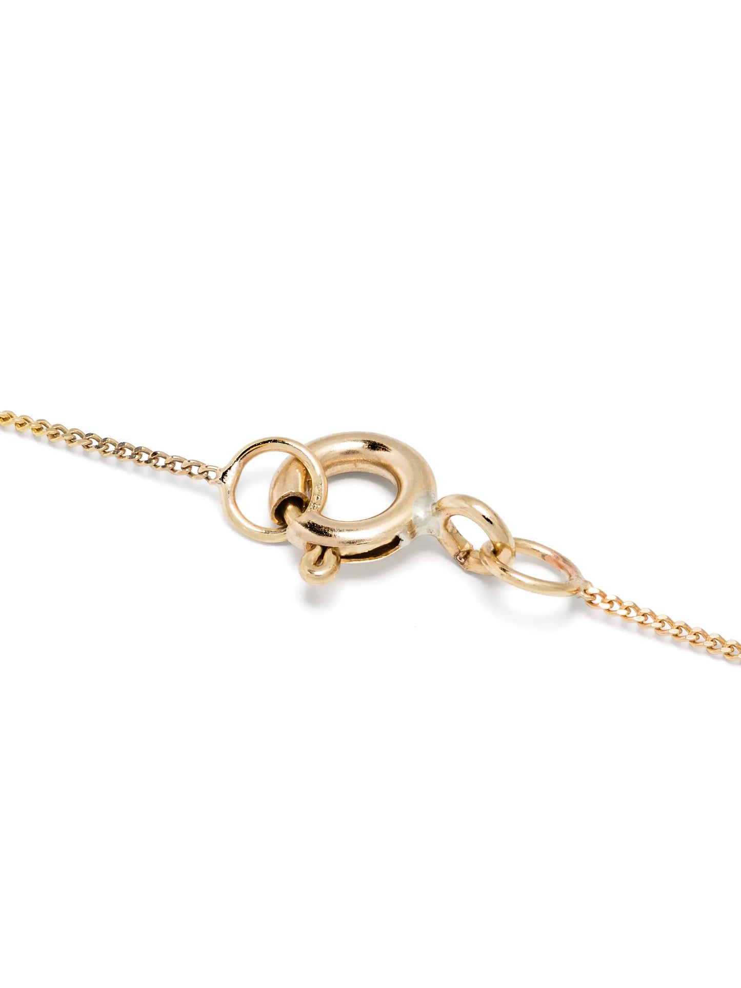 9kt yellow gold Orso diamond and aquamarine necklace