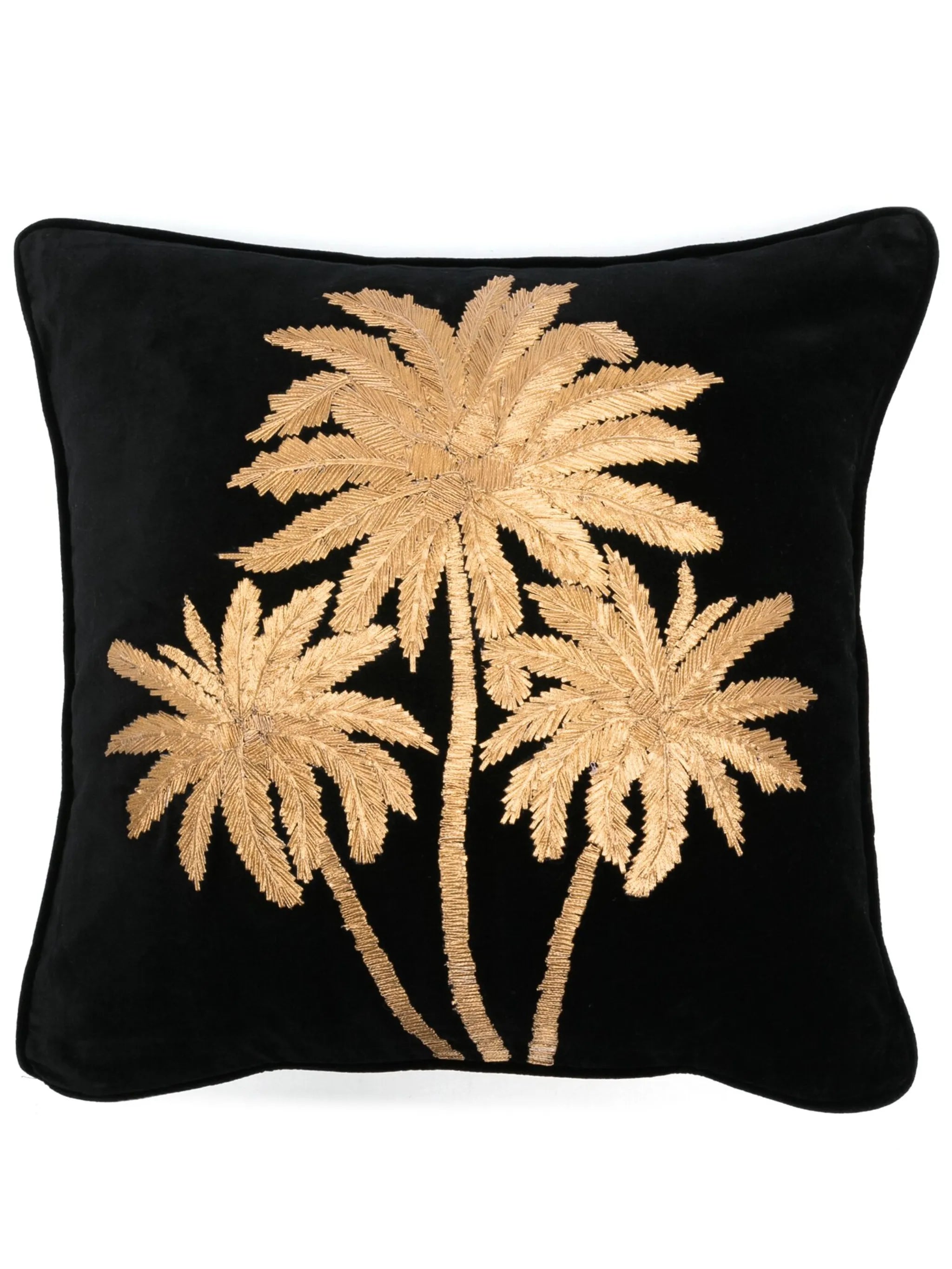 x Best Luxury Shop Embroidered Palms velvet cushion (45cm x 45cm)