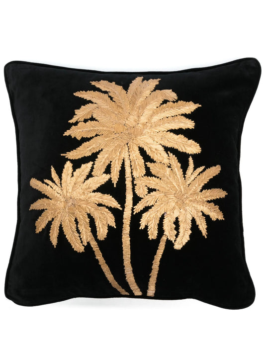 x Best Luxury Shop Embroidered Palms velvet cushion (45cm x 45cm)