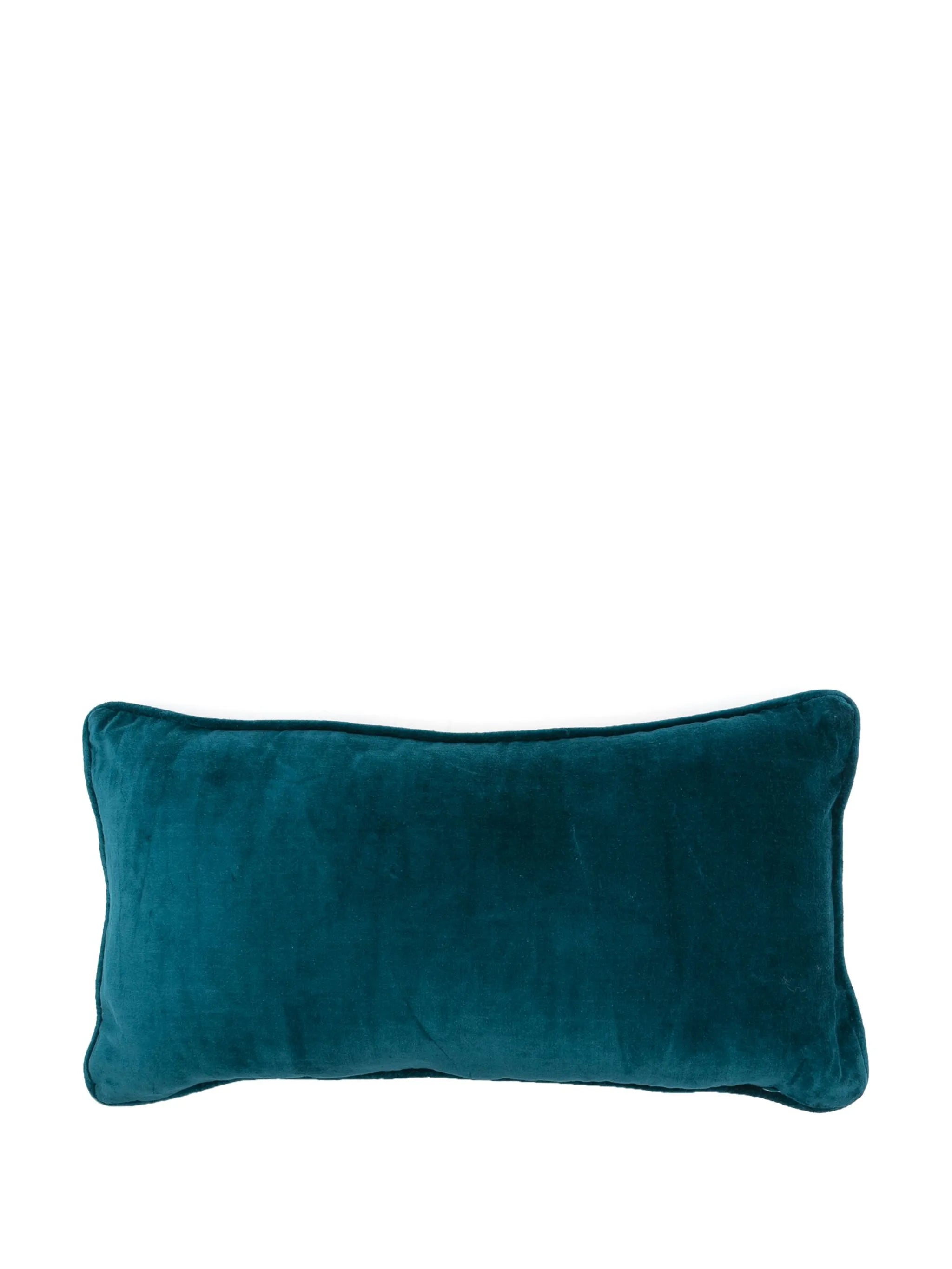 x Best Luxury Shop leaves-embroidered velvet cushion (30cm x 60cm)