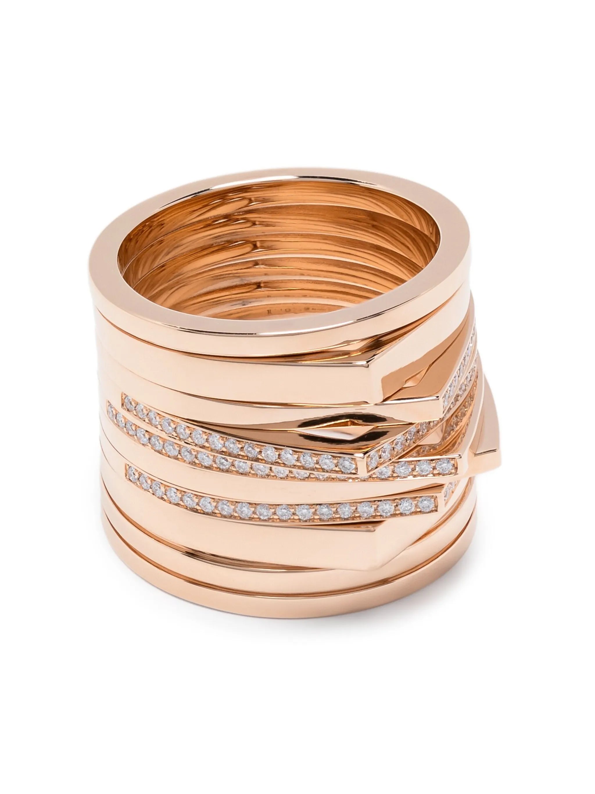 18kt rose gold Antifer diamond ring