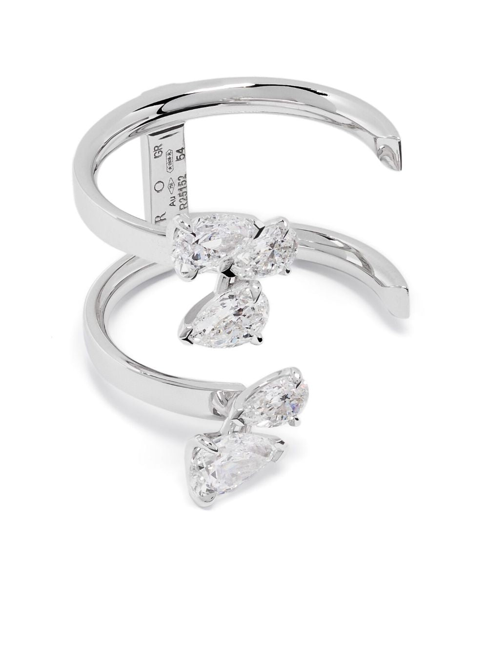 18kt white gold Serti sur Vide diamong ring