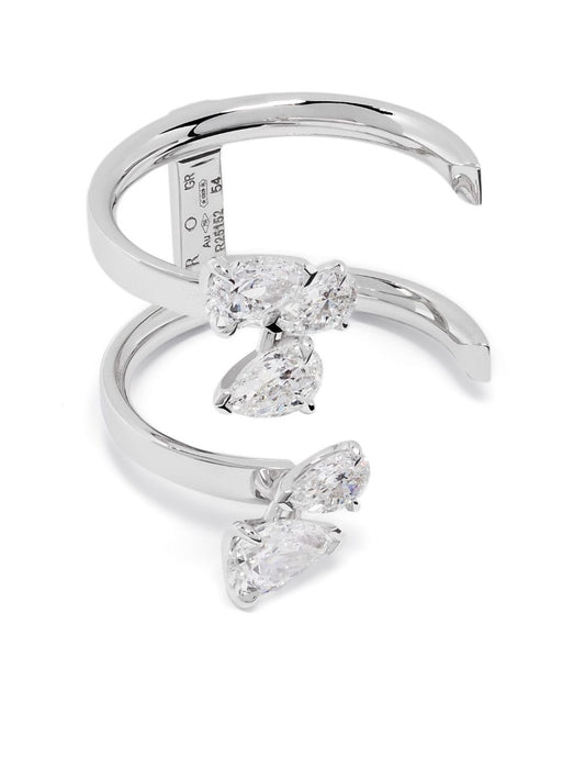 18kt white gold Serti sur Vide diamong ring