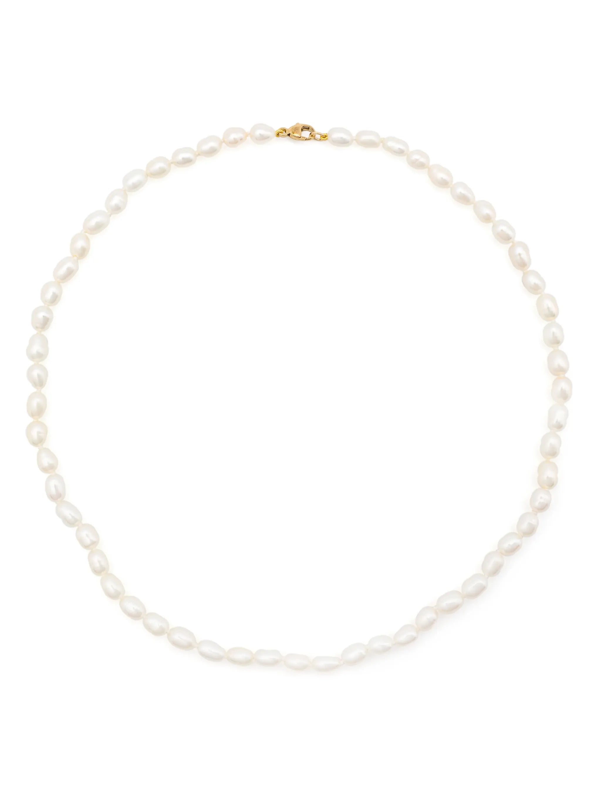 14kt yellow gold Chunky Seed pearl necklace