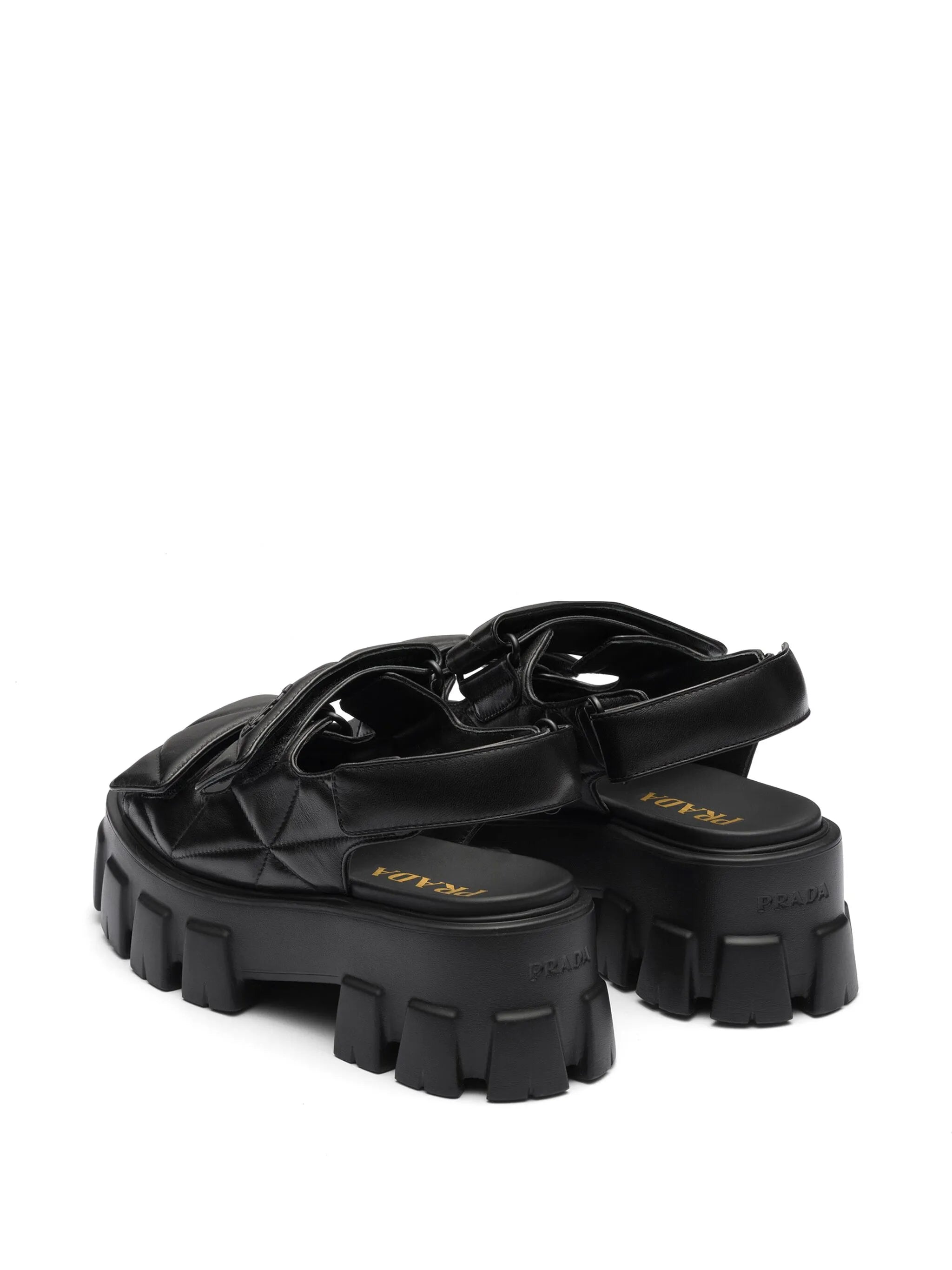 Monolith quilted leather sandals