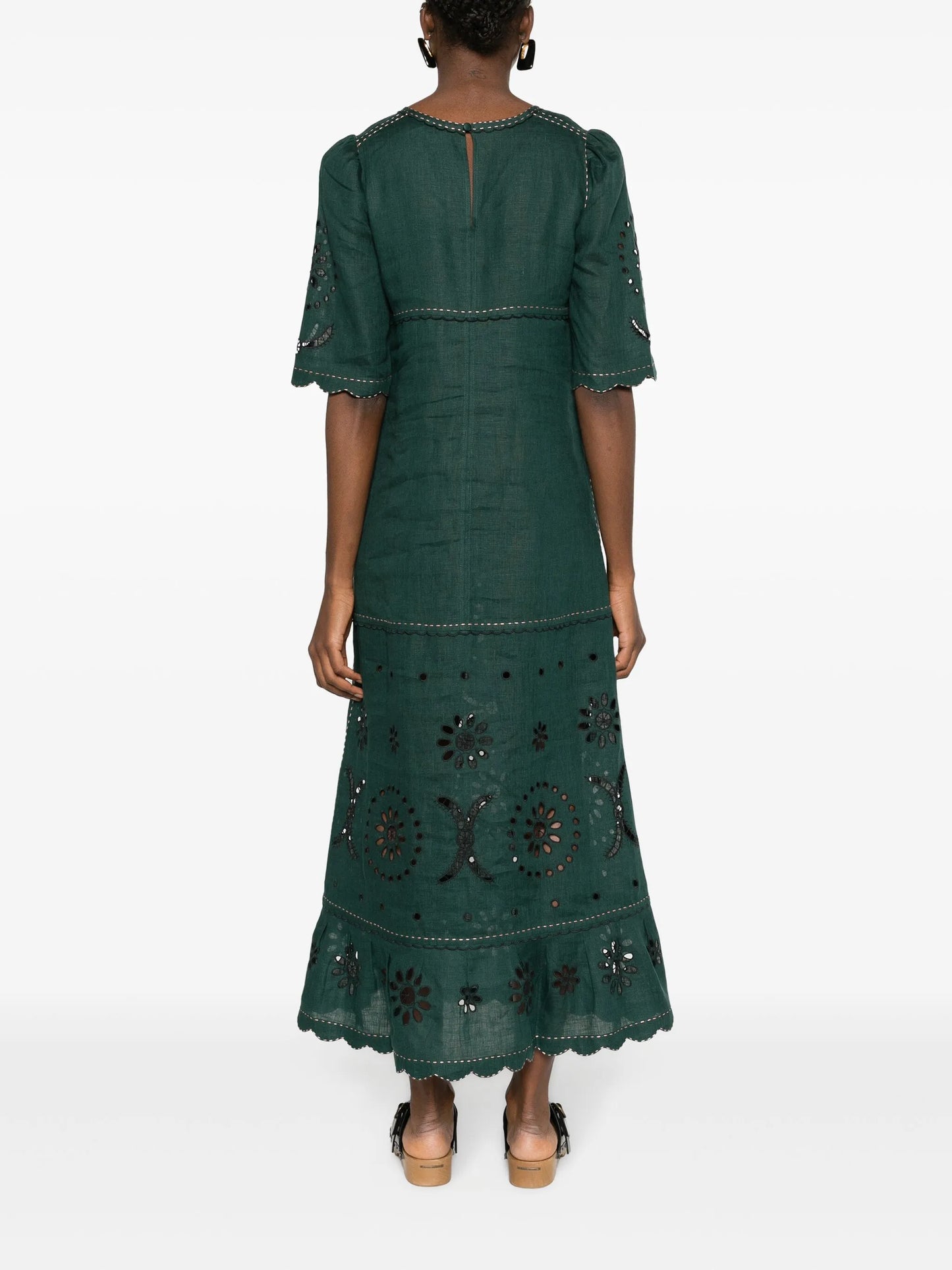Dalida scallop-detailed maxi dress