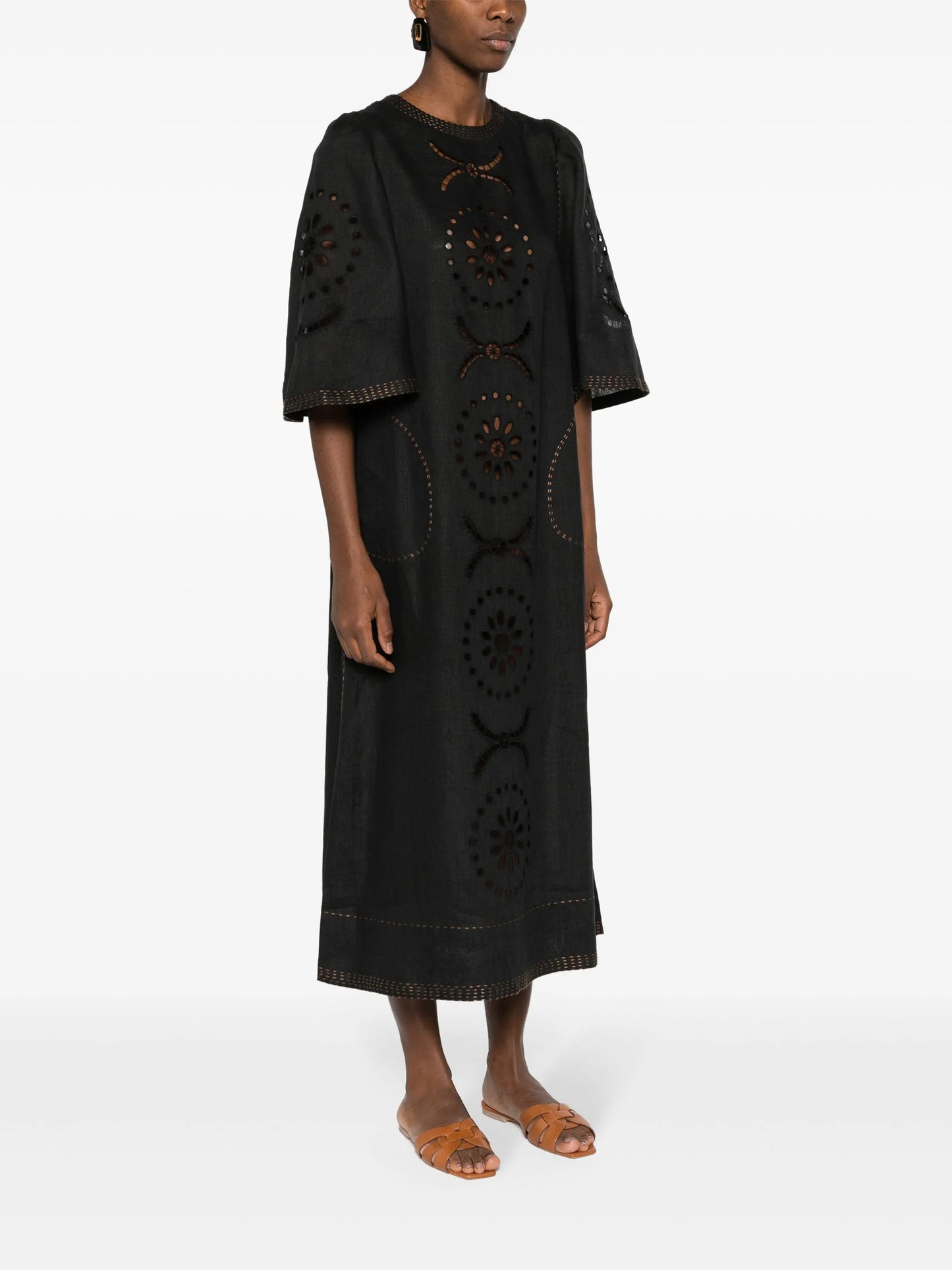 Dalida scallop-detailed maxi dress