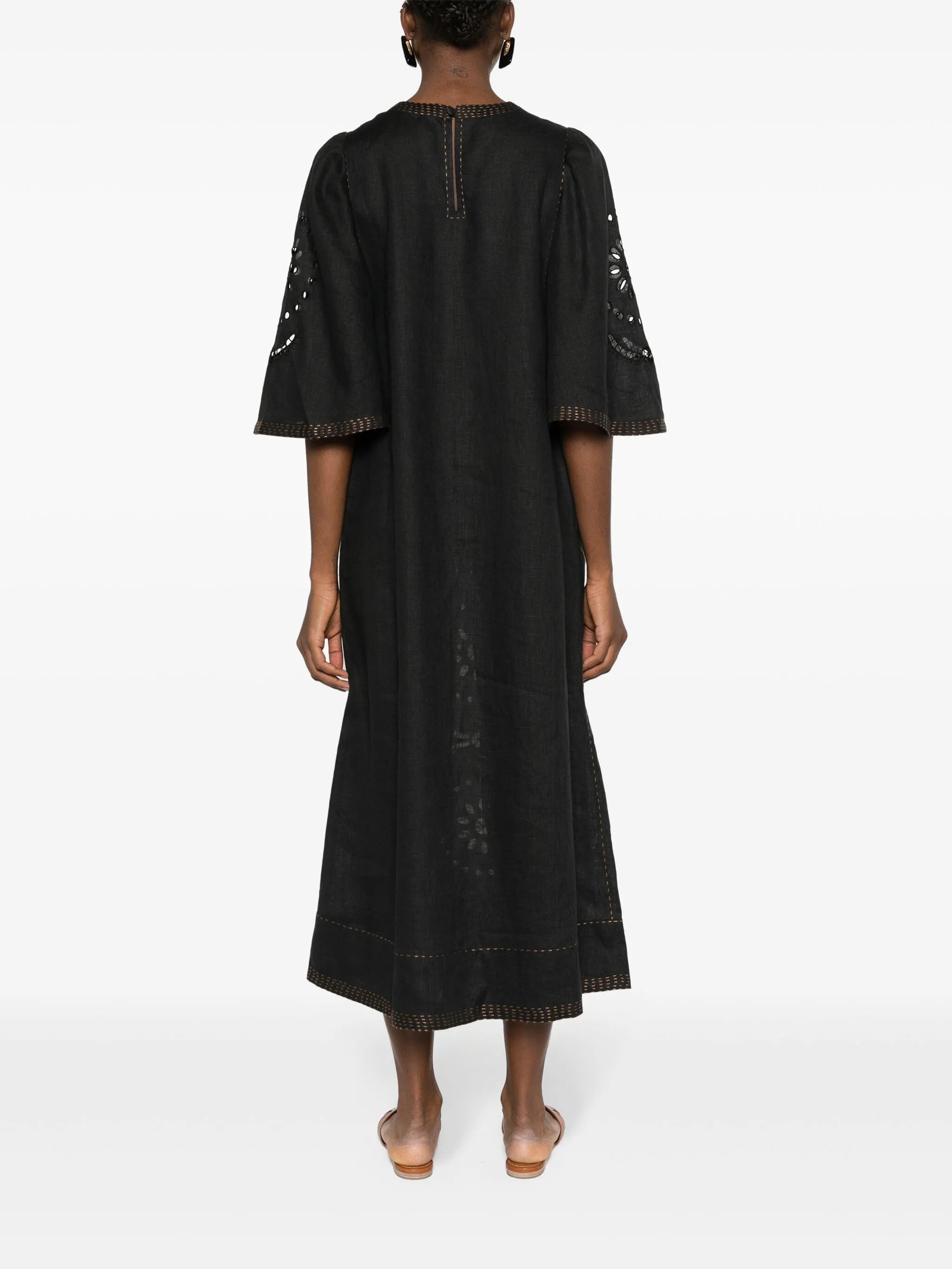 Dalida scallop-detailed maxi dress