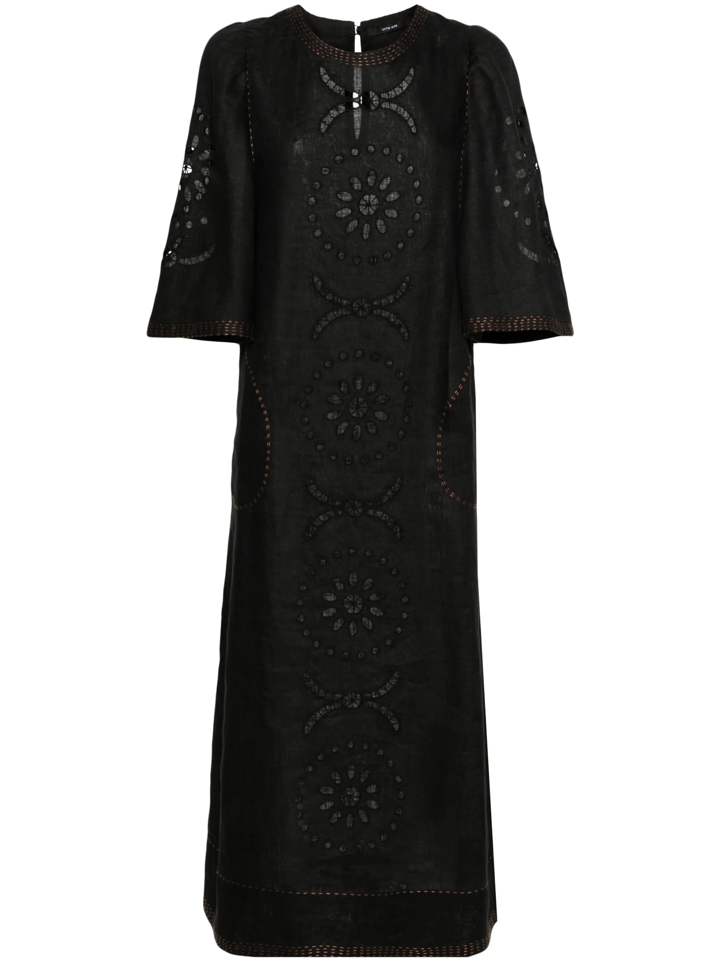 Dalida scallop-detailed maxi dress