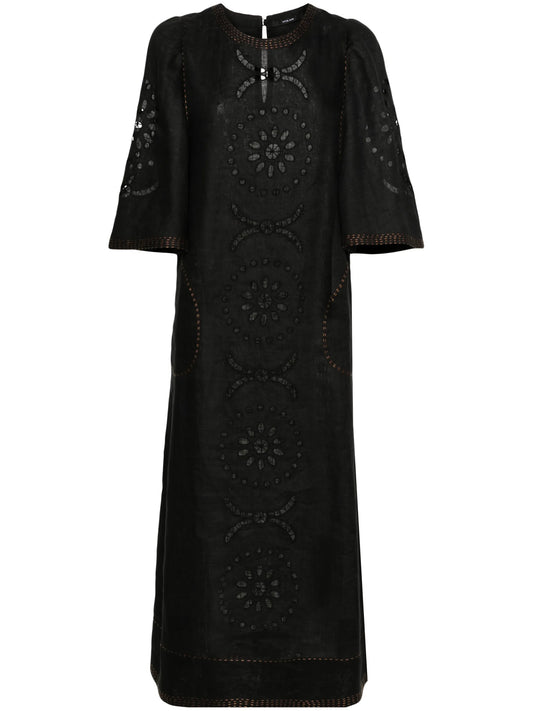 Dalida scallop-detailed maxi dress