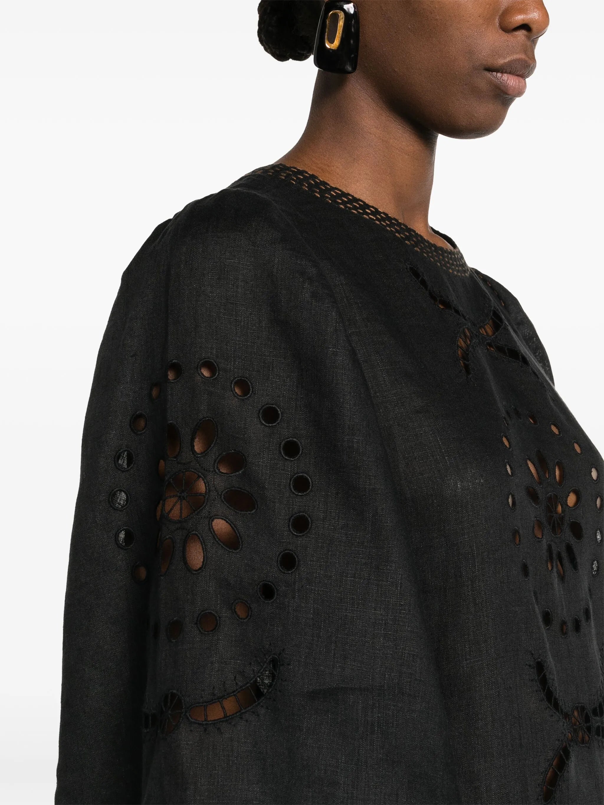 Dalida scallop-detailed maxi dress