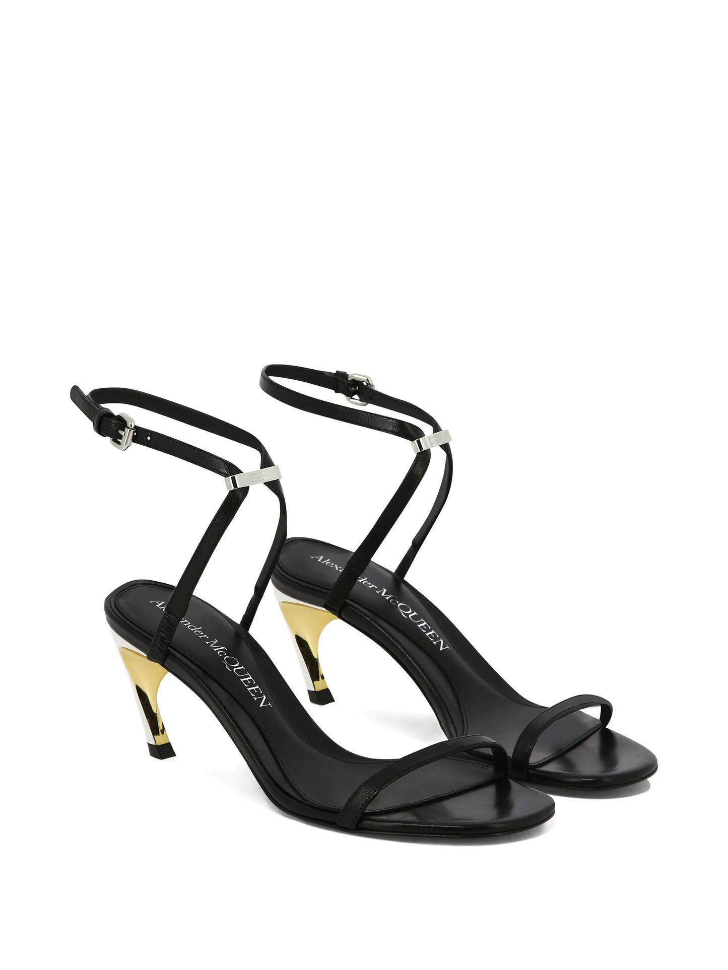 Armadillo leather heeled sandals