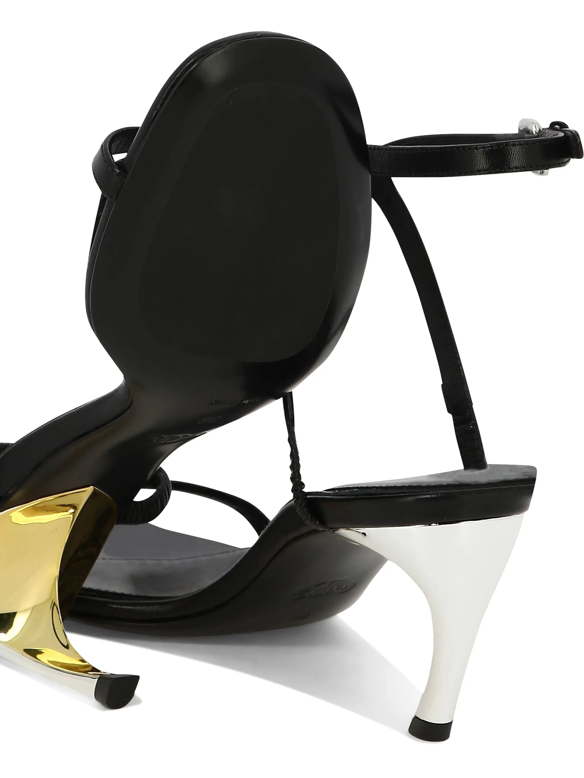 Armadillo leather heeled sandals