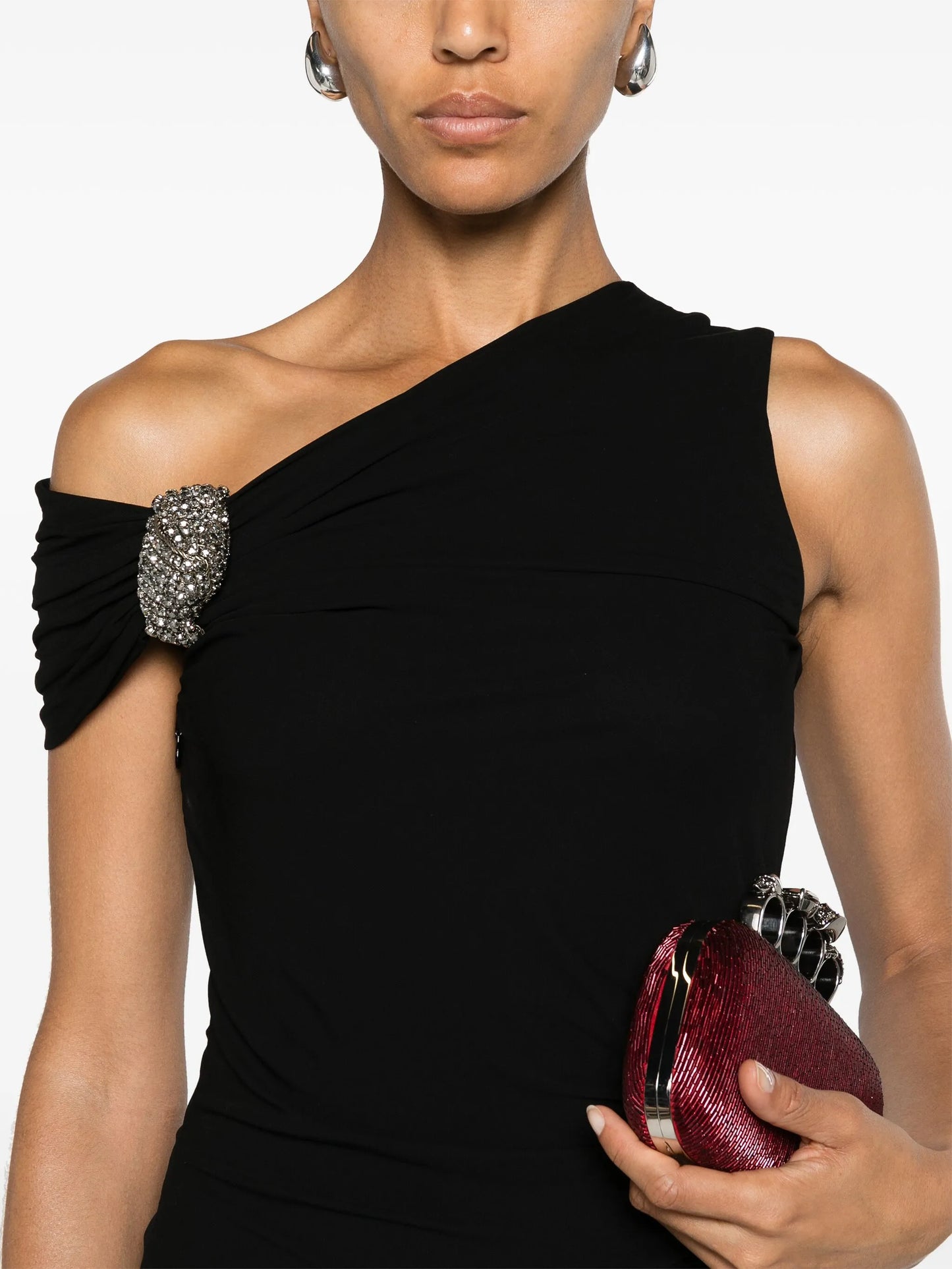 crystal-knot asymmetric minidress