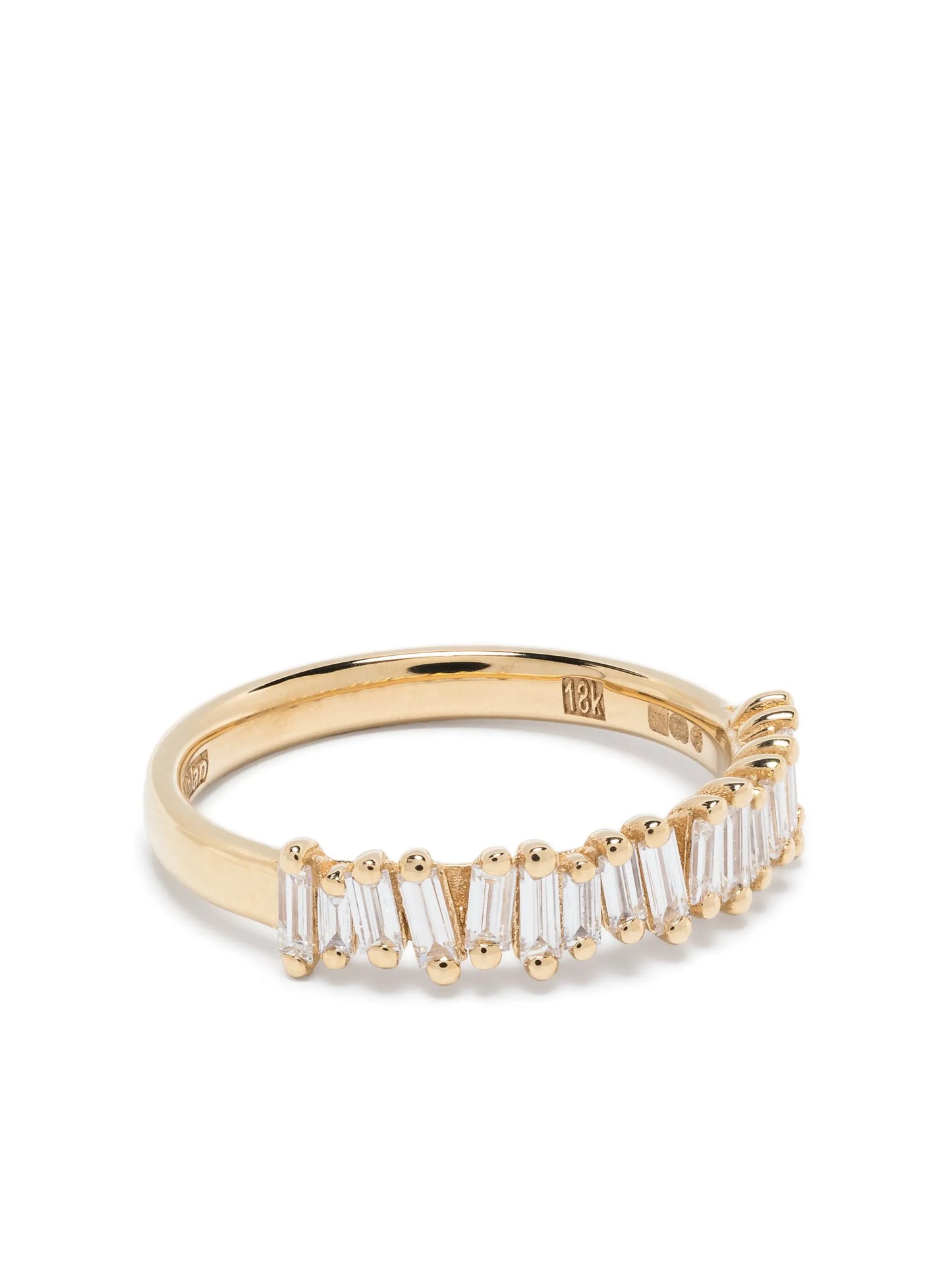 18kt yellow gold Classic diamond stacker ring