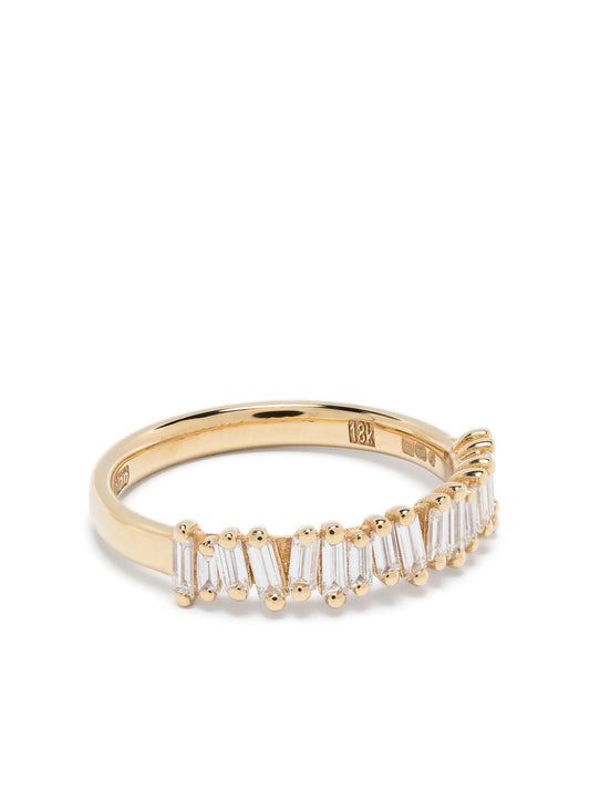 18kt yellow gold Classic diamond stacker ring