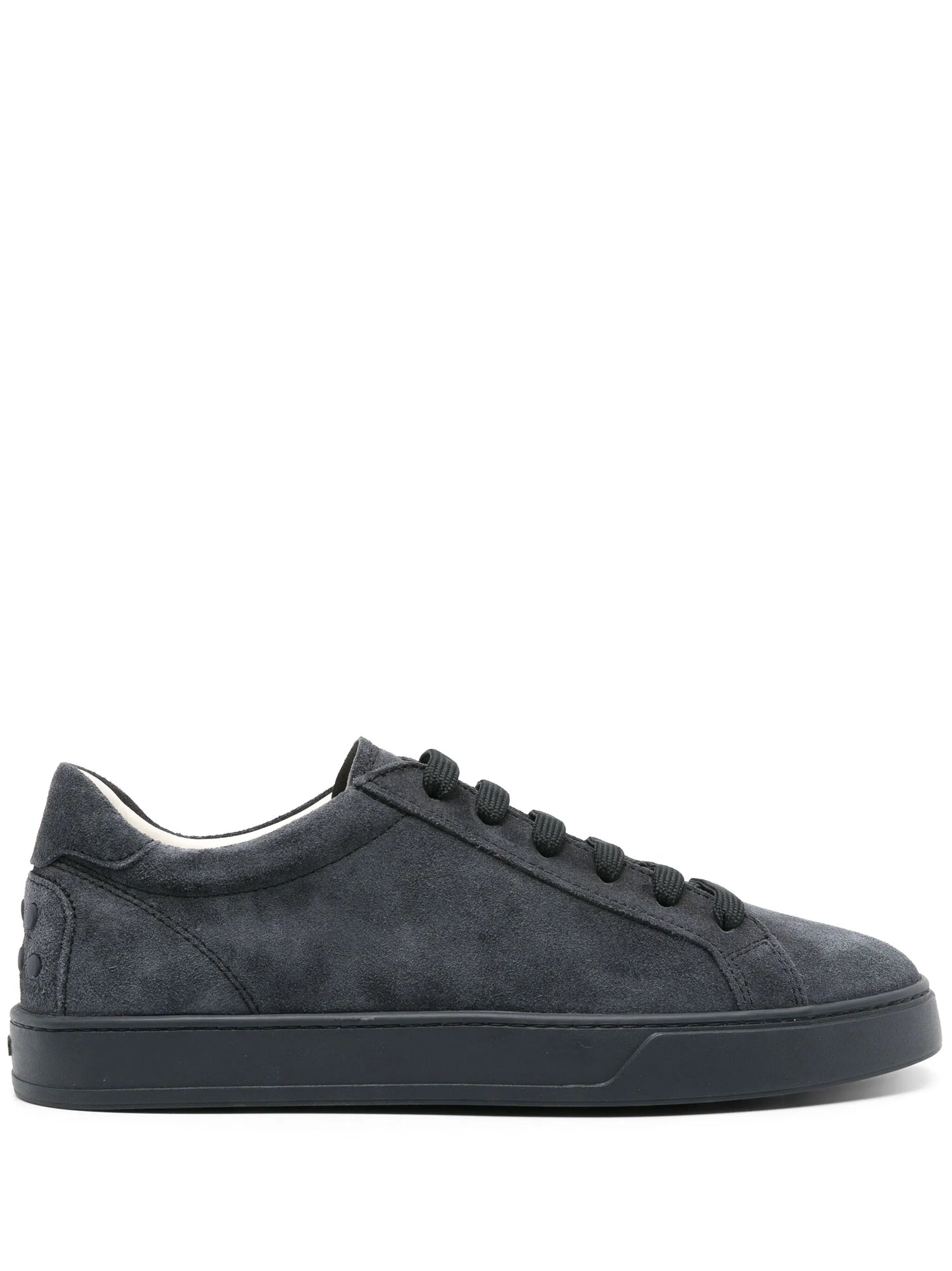 logo-embossed suede sneakers