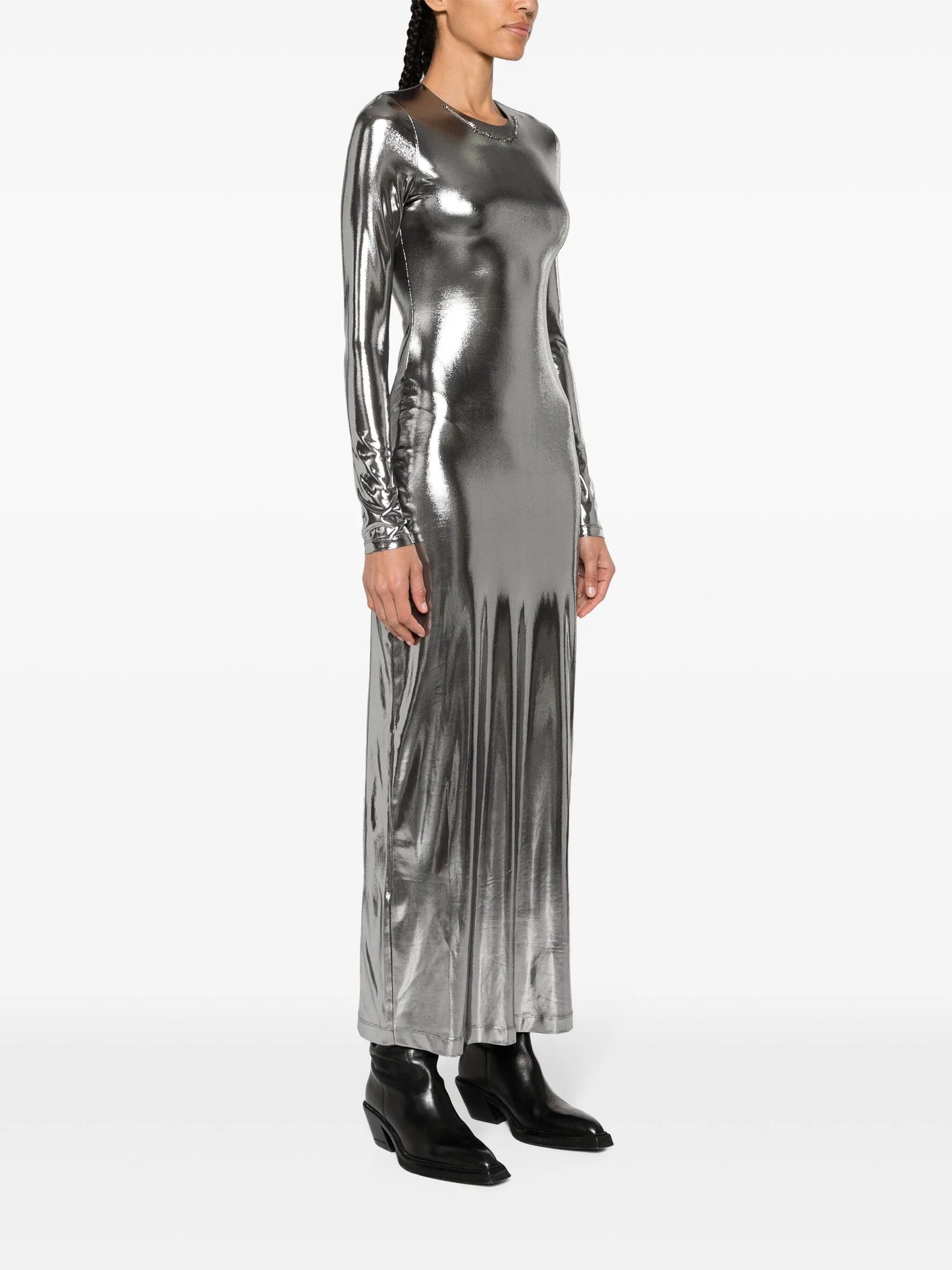 D-Mathi metallic maxi dress