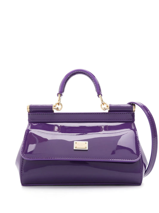 mini Sicily patent-leather tote bag