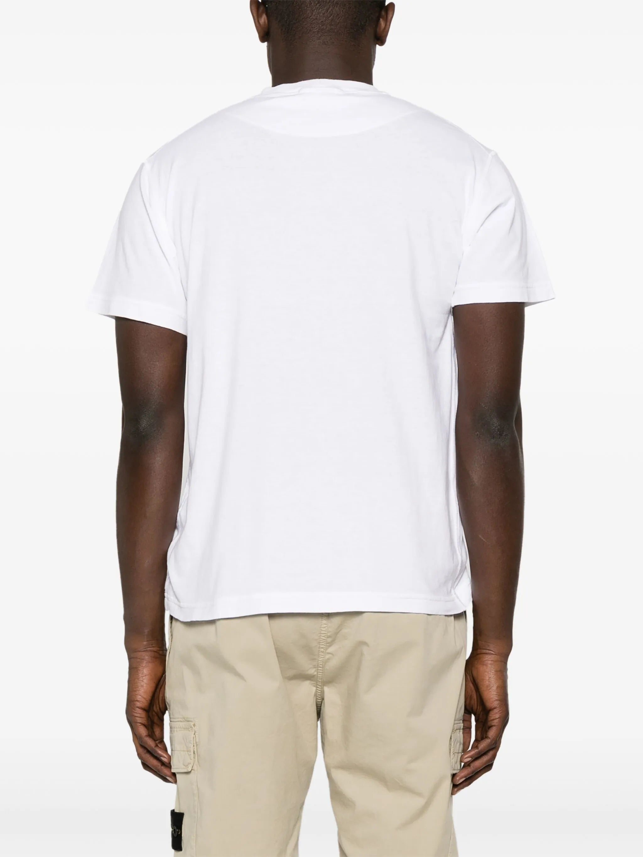 Compass-appliqué cotton T-shirt