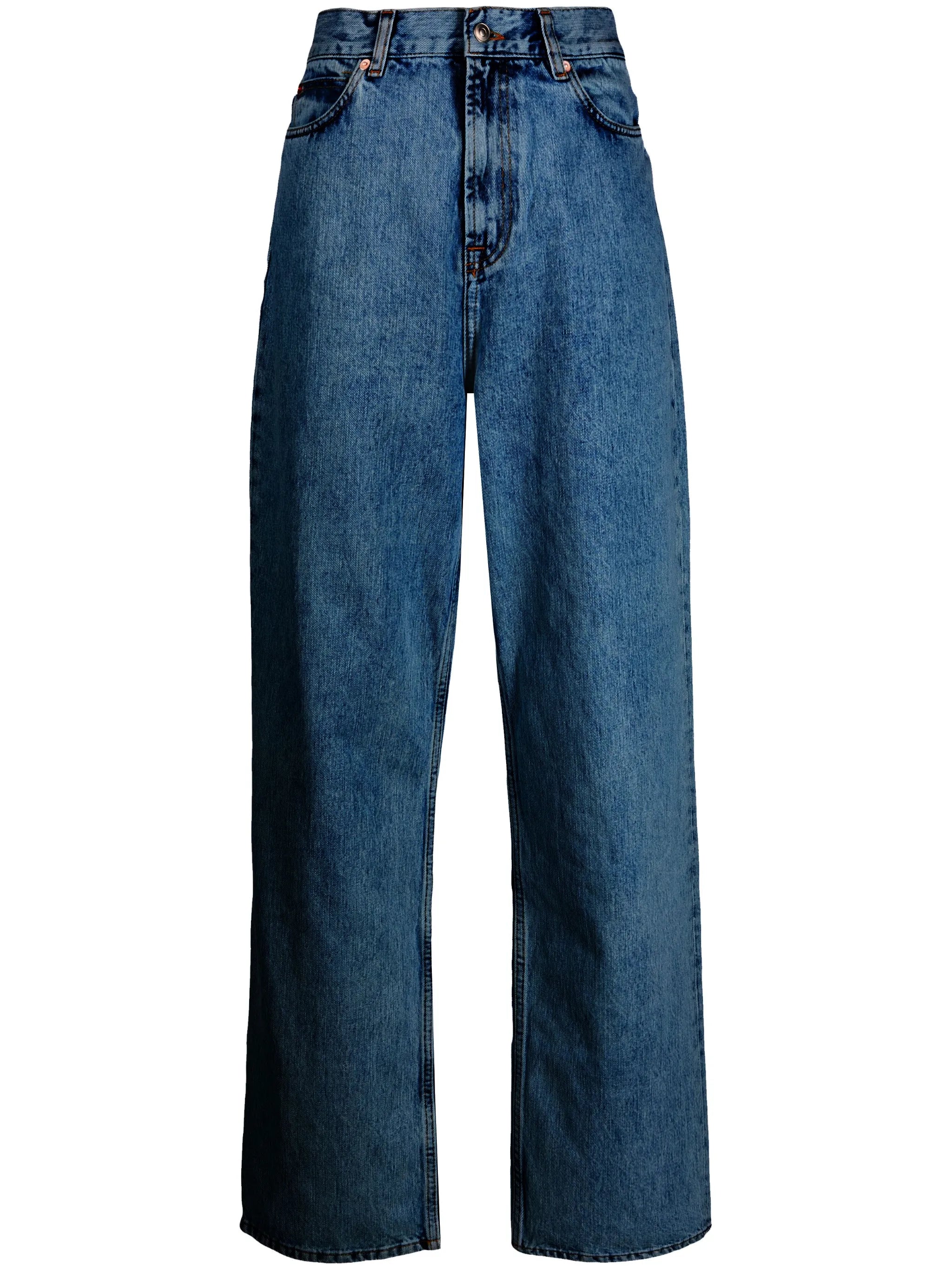 low-rise straight-leg jeans
