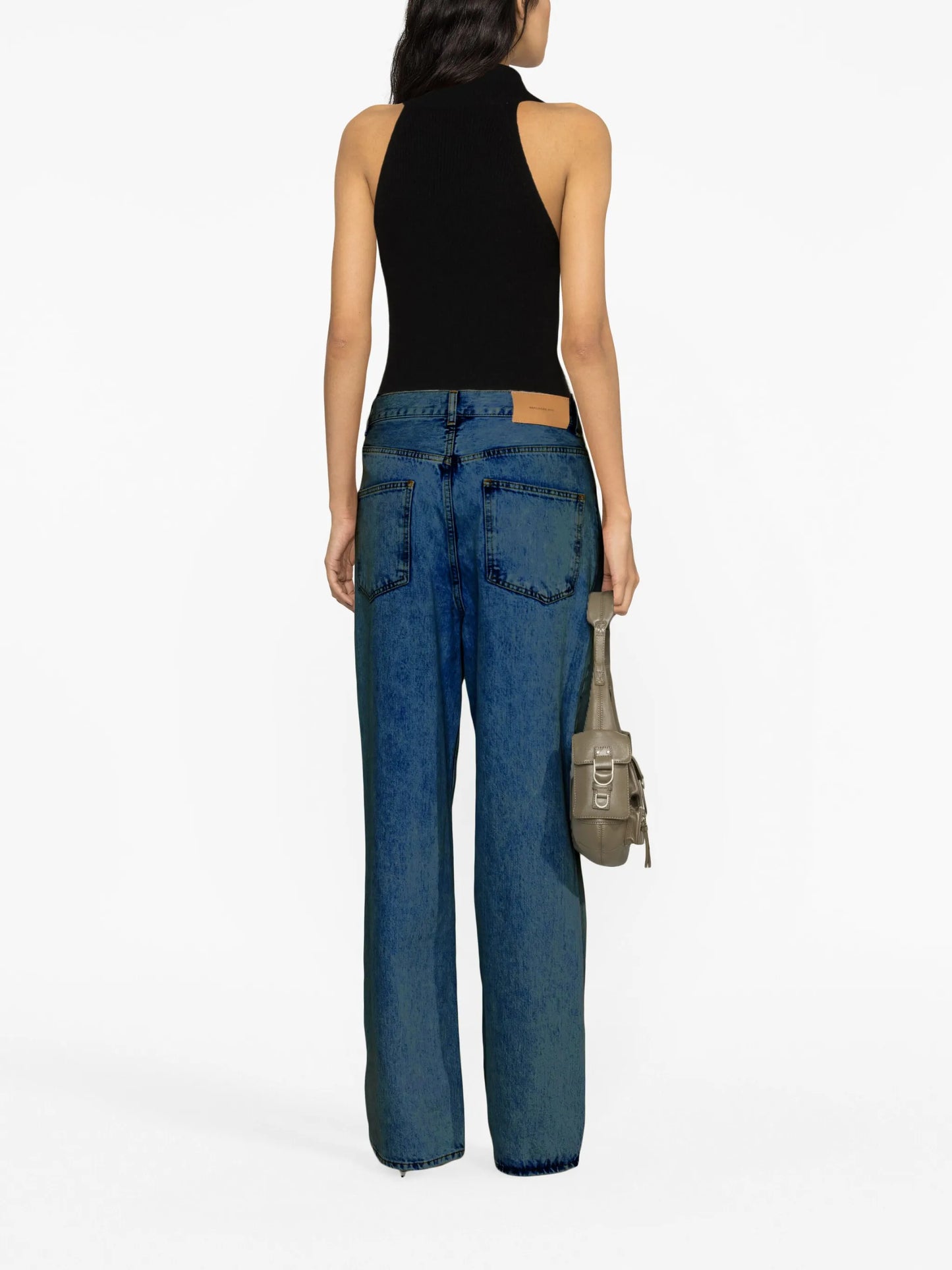 low-rise straight-leg jeans