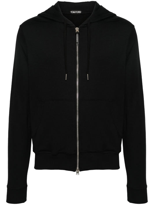 jersey zip-up hoodie