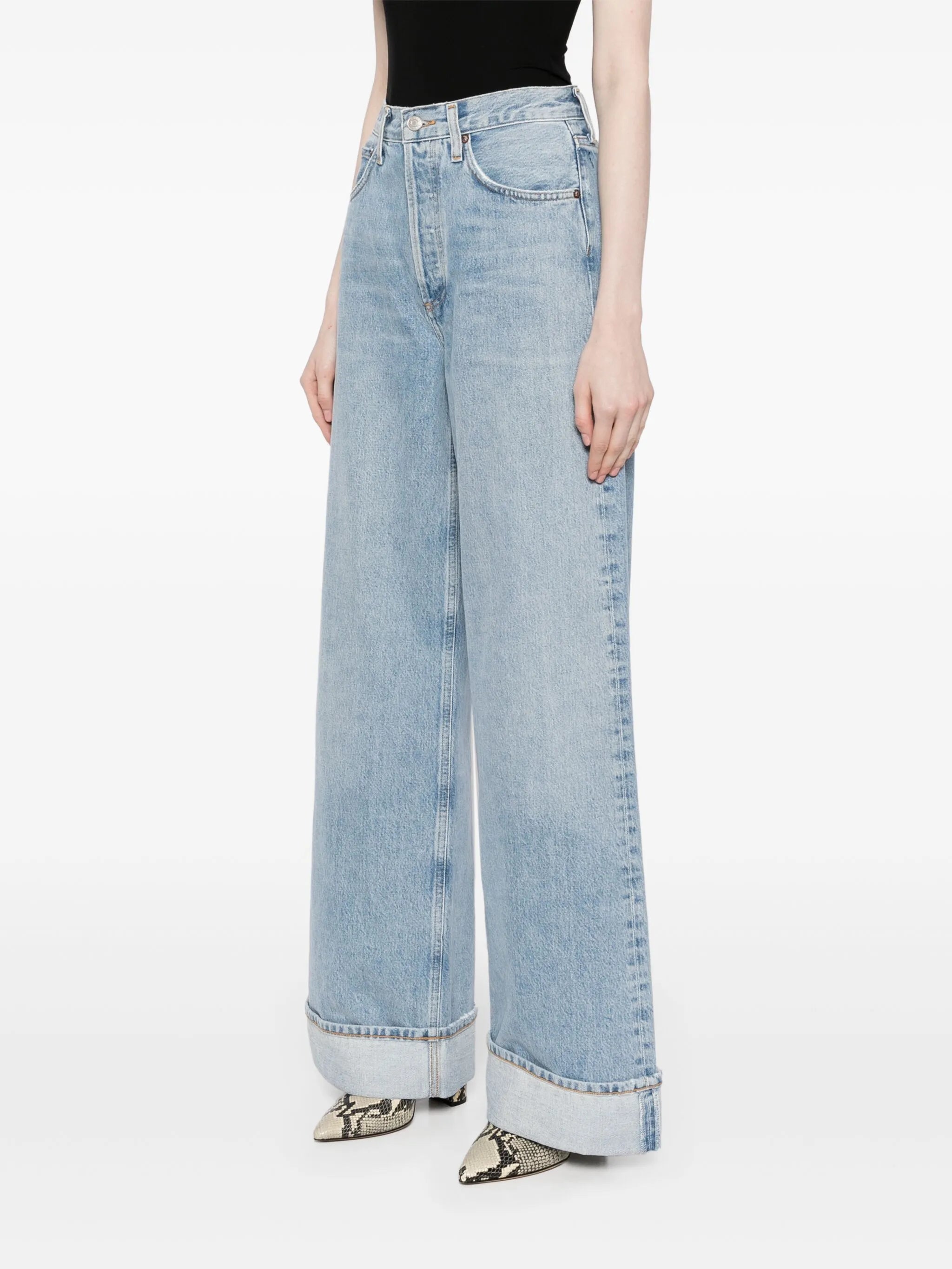 Dame high-rise wide-leg jeans