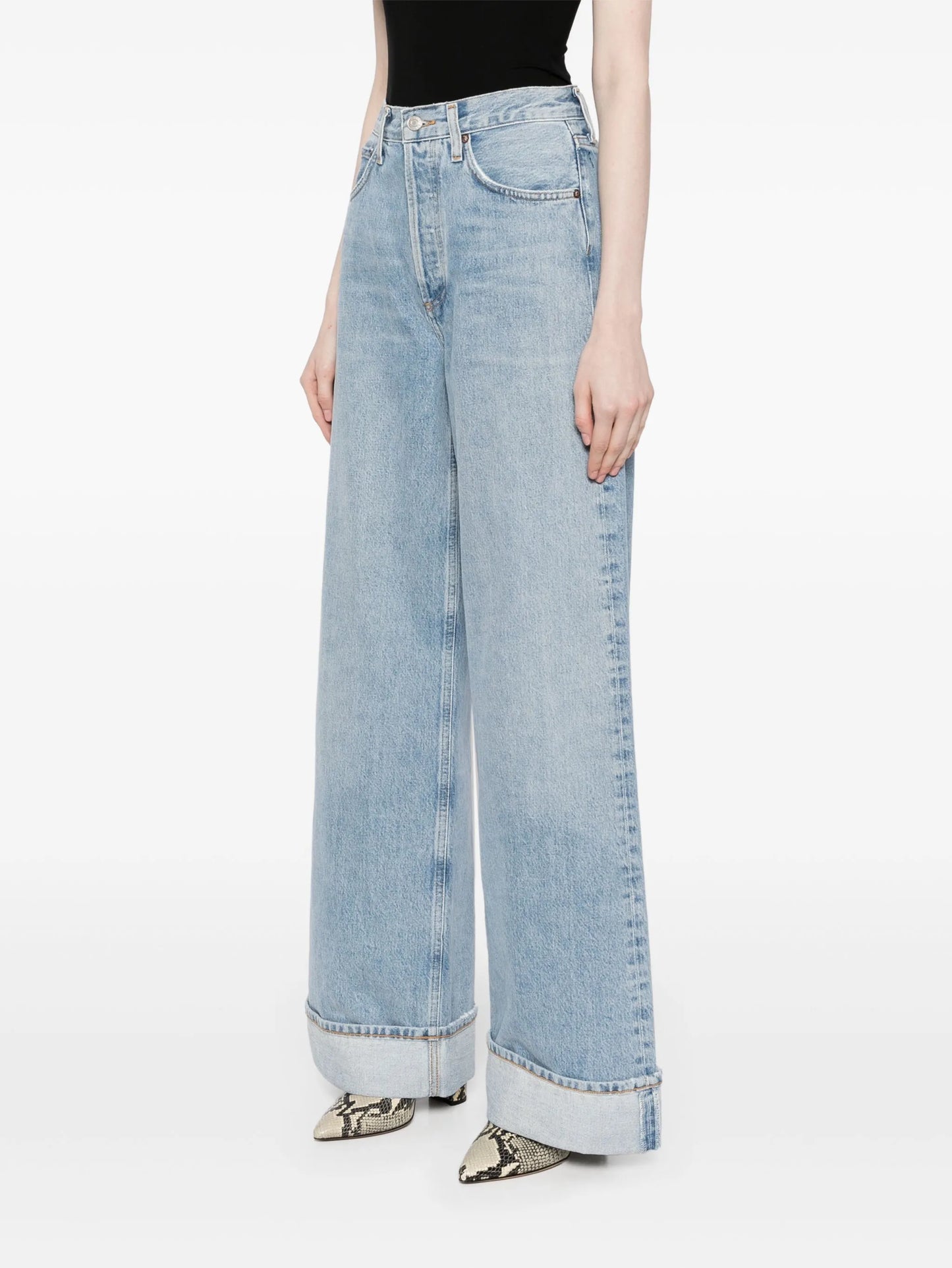 Dame high-rise wide-leg jeans