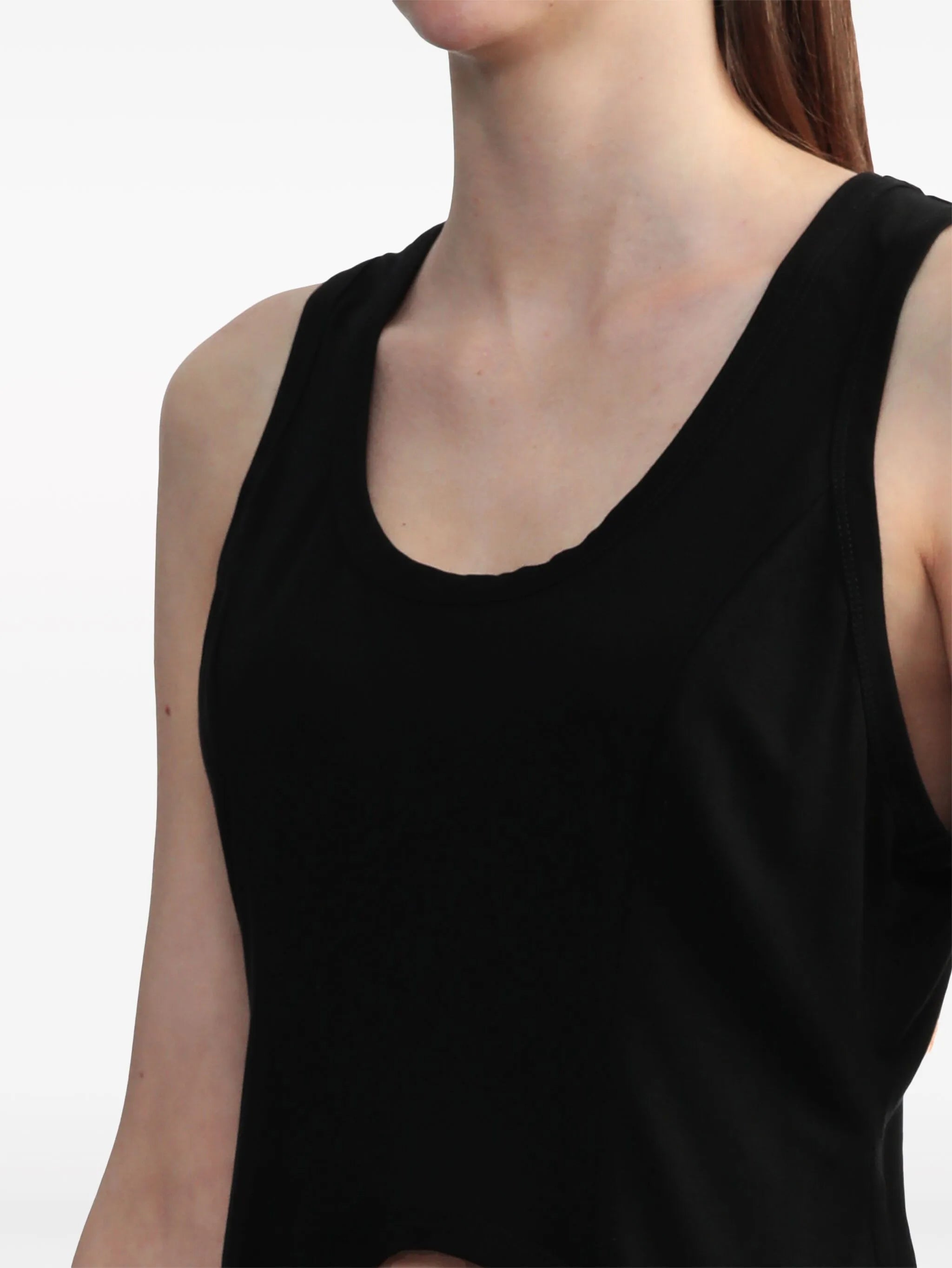 bow and ribbon-detail cotton vest