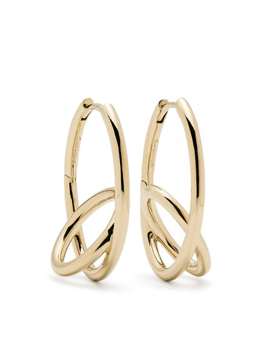 14CT gold vermeil spiralis hoop earrings