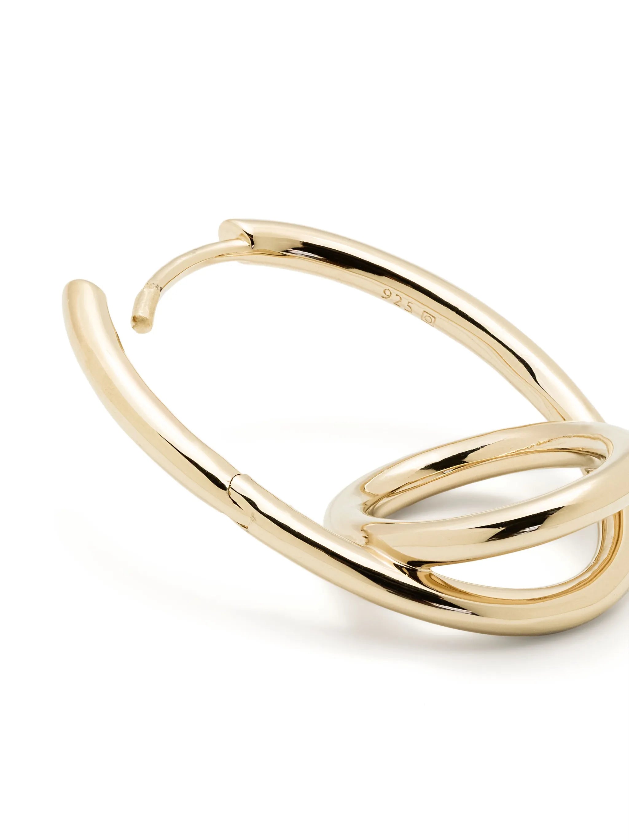 14CT gold vermeil spiralis hoop earrings