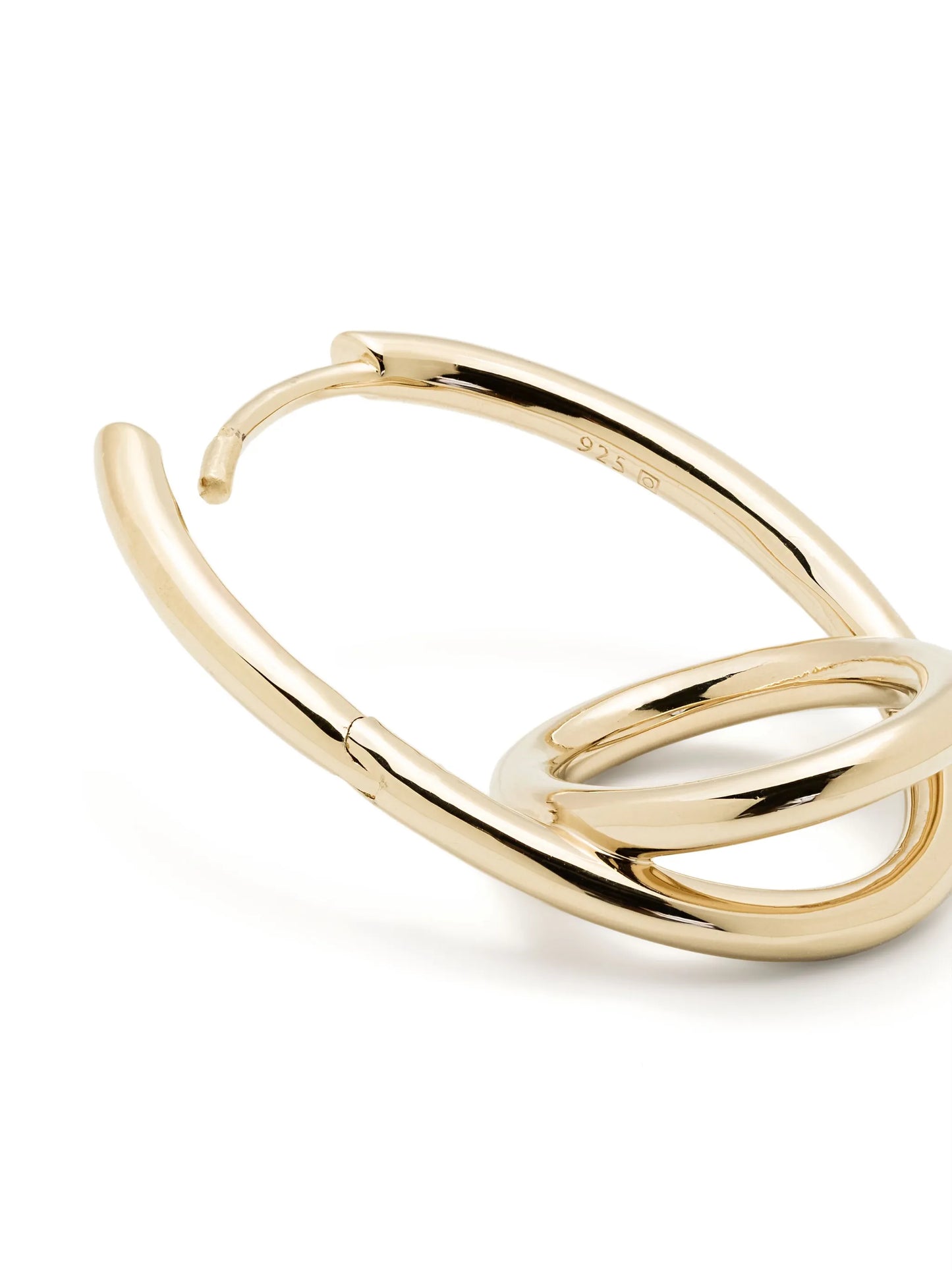 14CT gold vermeil spiralis hoop earrings