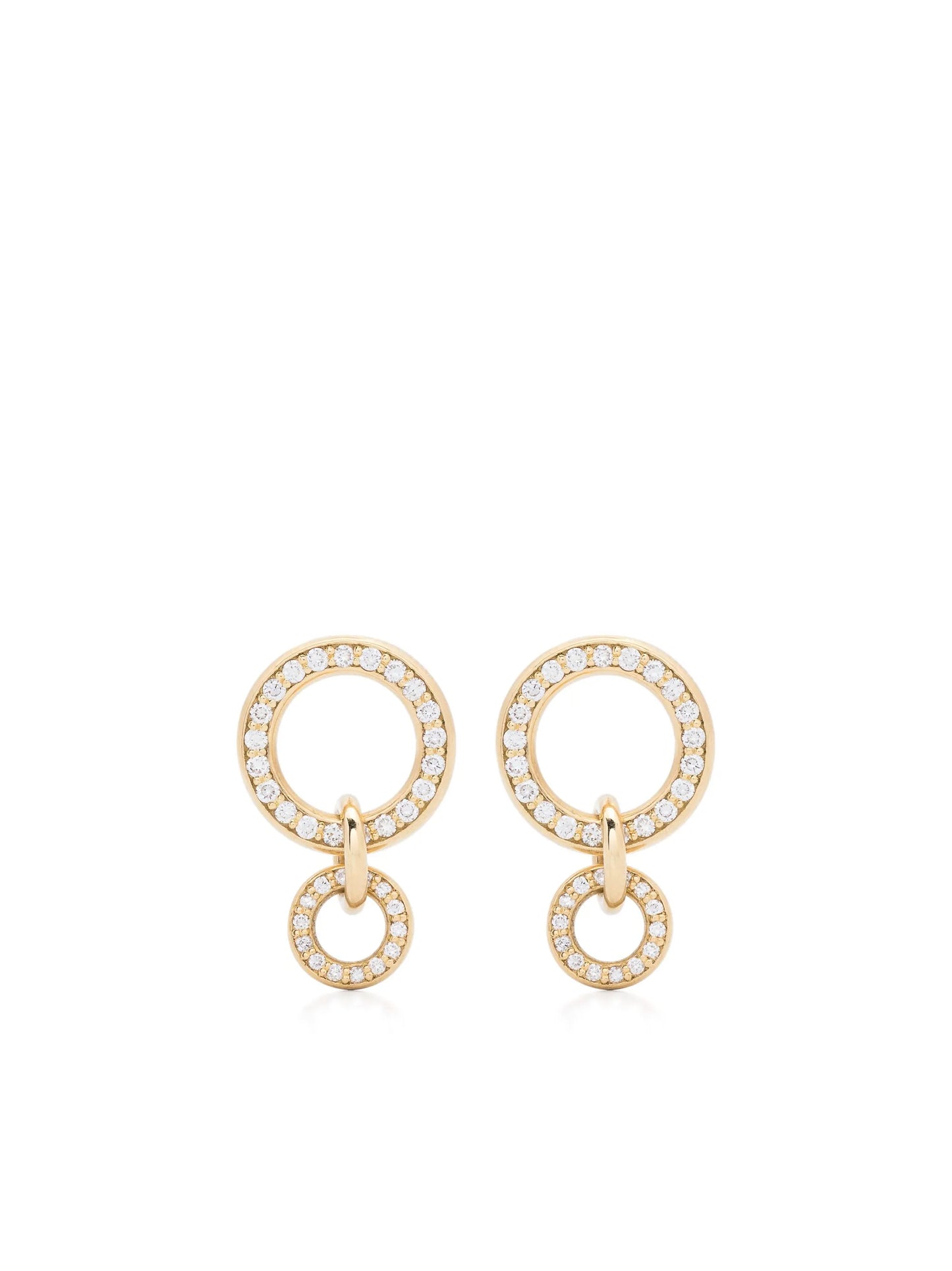 18kt yellow gold Canis YG diamond hoop earrings
